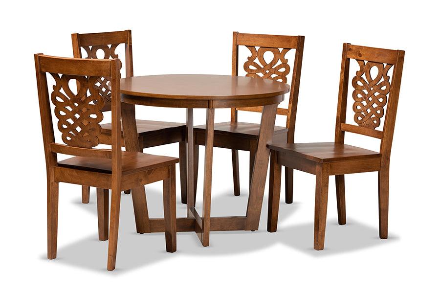 Salida Modern and Contemporary Transitional Finished Wood 5-Piece Dining Set