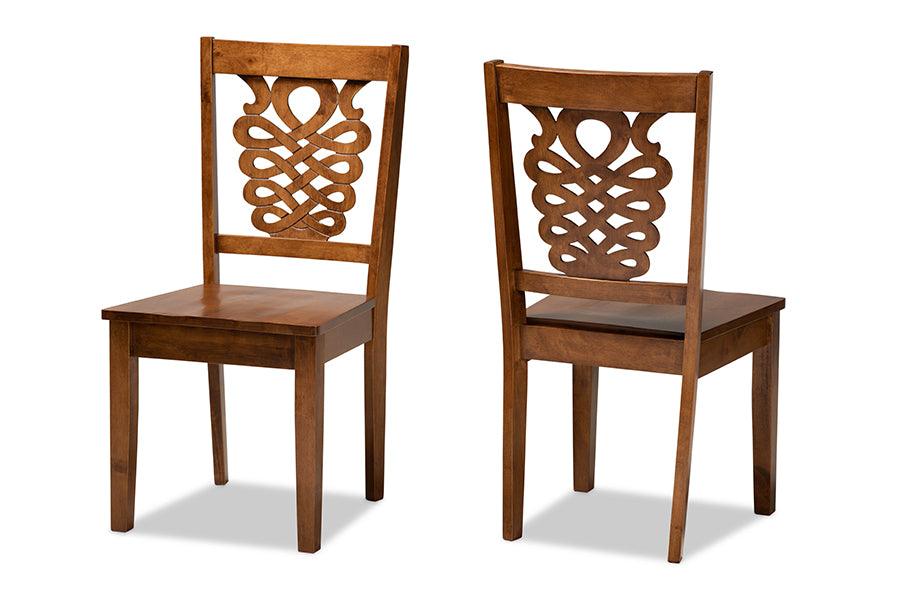 Gervais Modern and Contemporary Transitional Finished Wood 2-Piece Dining Chair Set