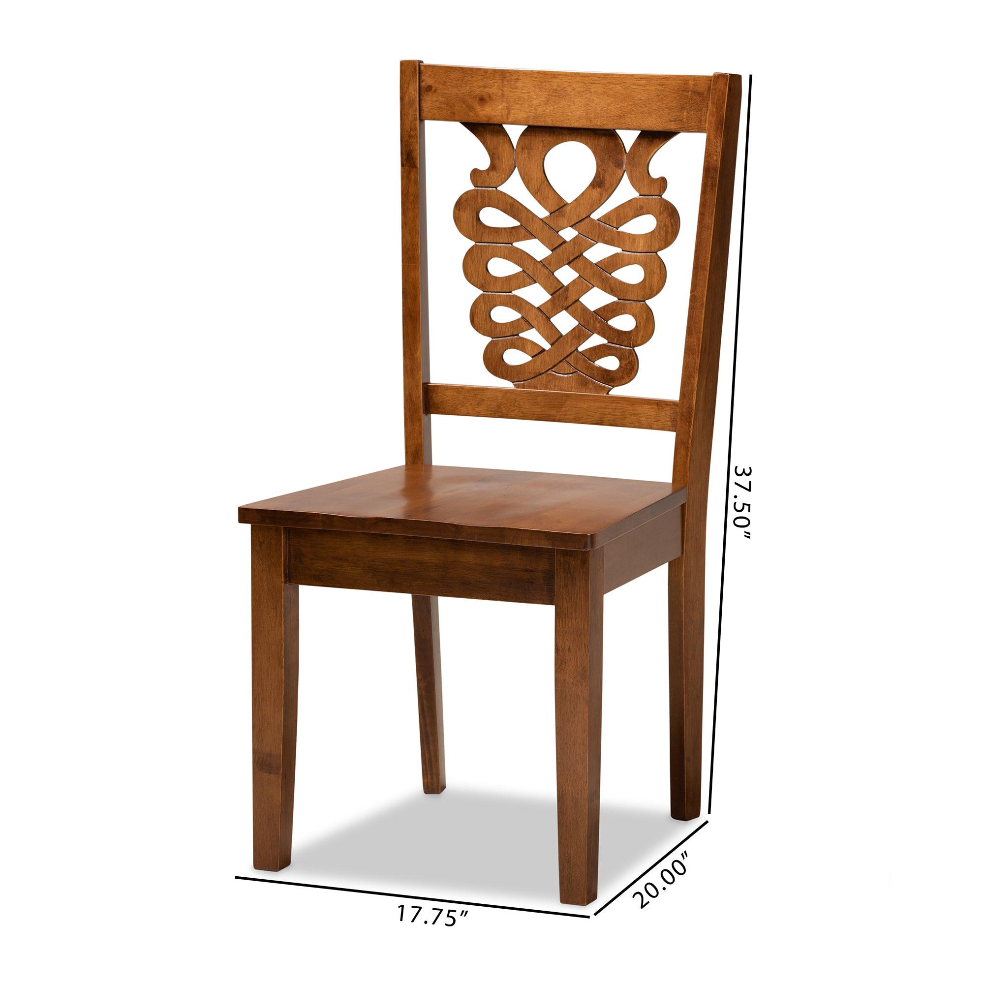 Gervais Modern and Contemporary Transitional Finished Wood 2-Piece Dining Chair Set