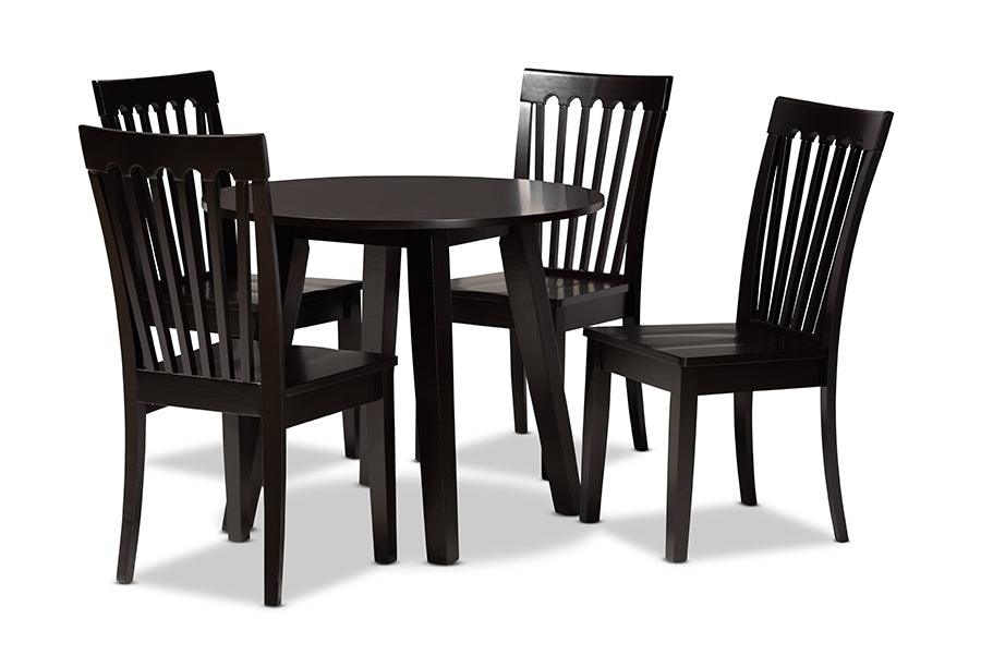 Zala Modern and Contemporary Finished Wood 5-Piece Dining Set