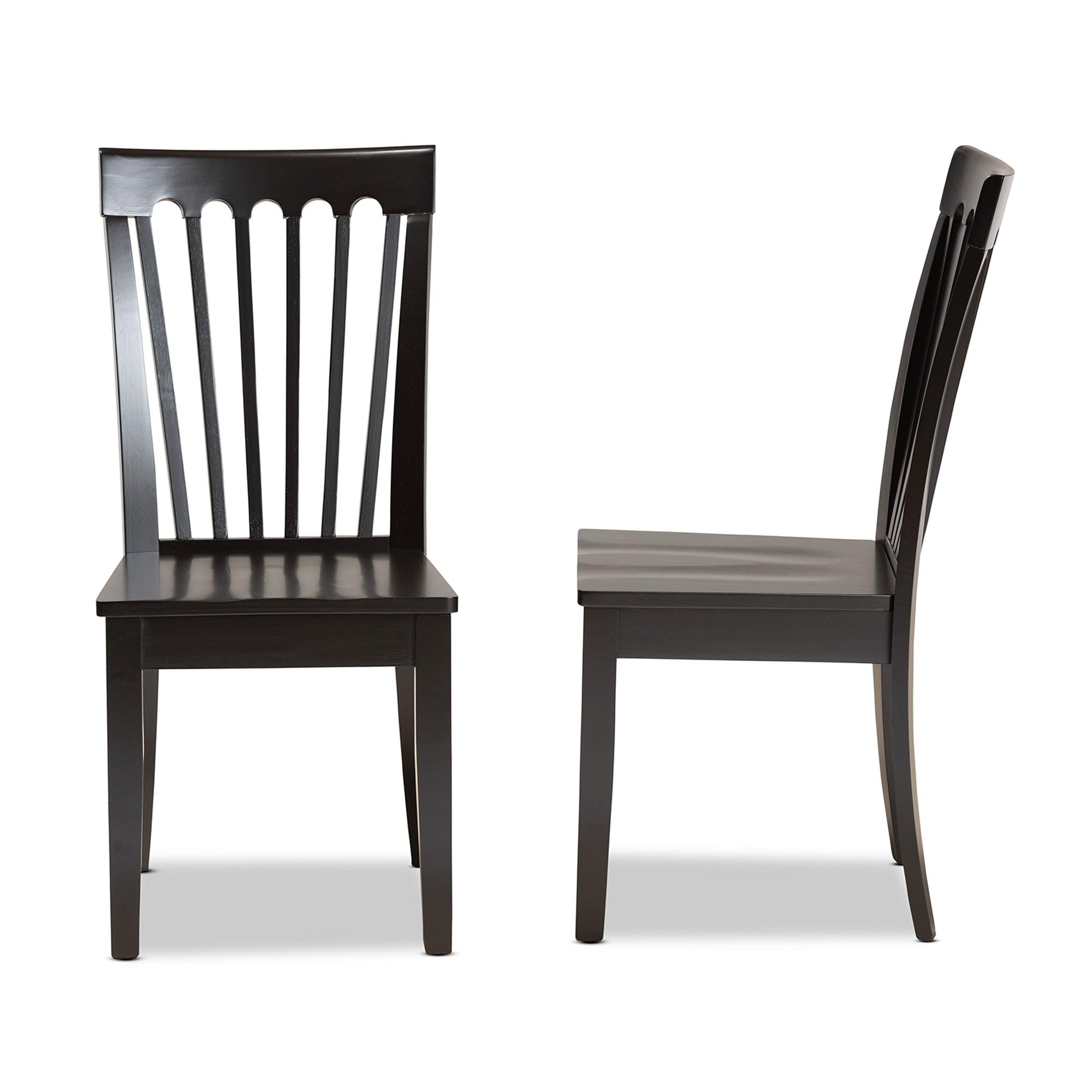 Minette Modern and Contemporary Transitional Finished Wood 2-Piece Dining Chair Set