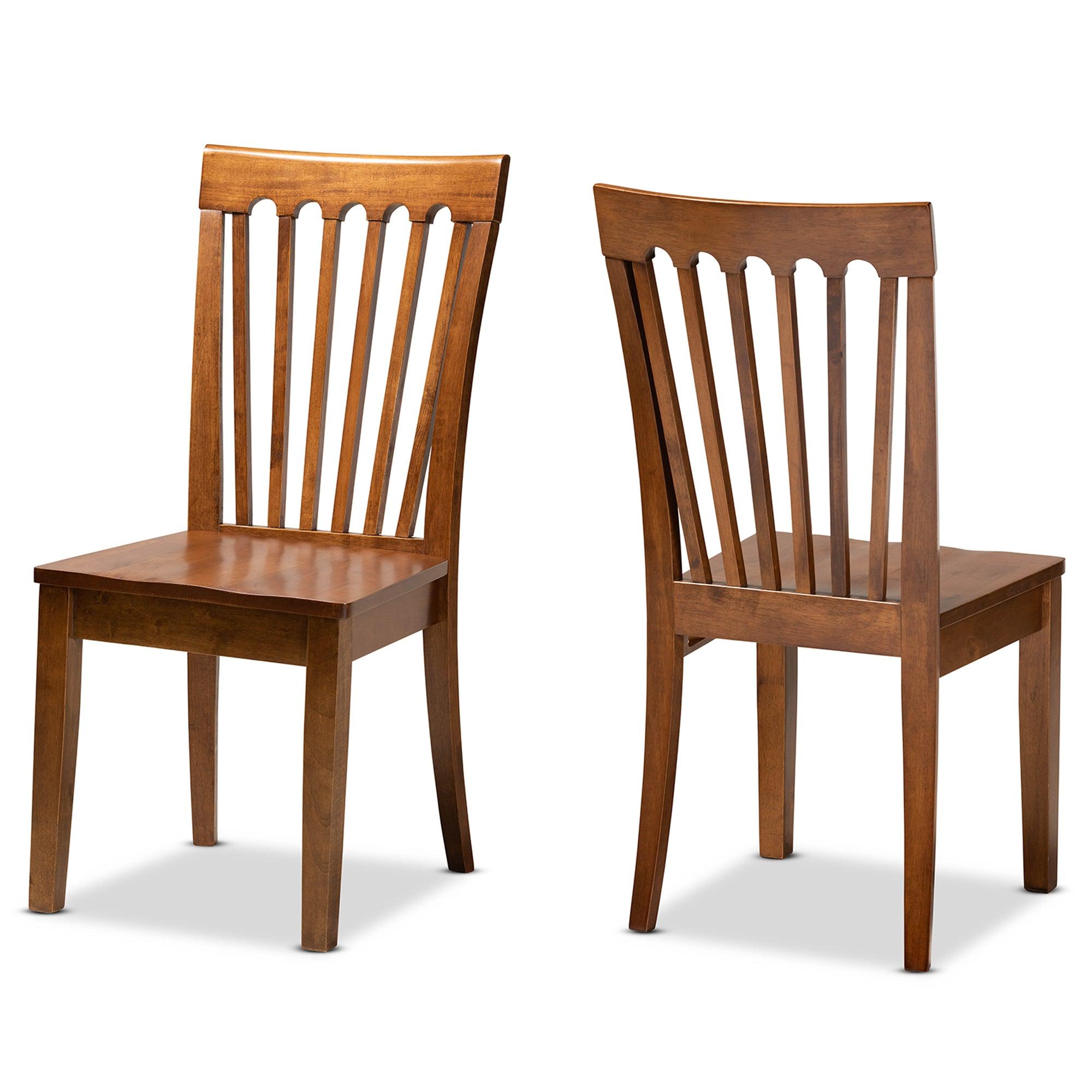 Minette Modern and Contemporary Transitional Finished Wood 2-Piece Dining Chair Set