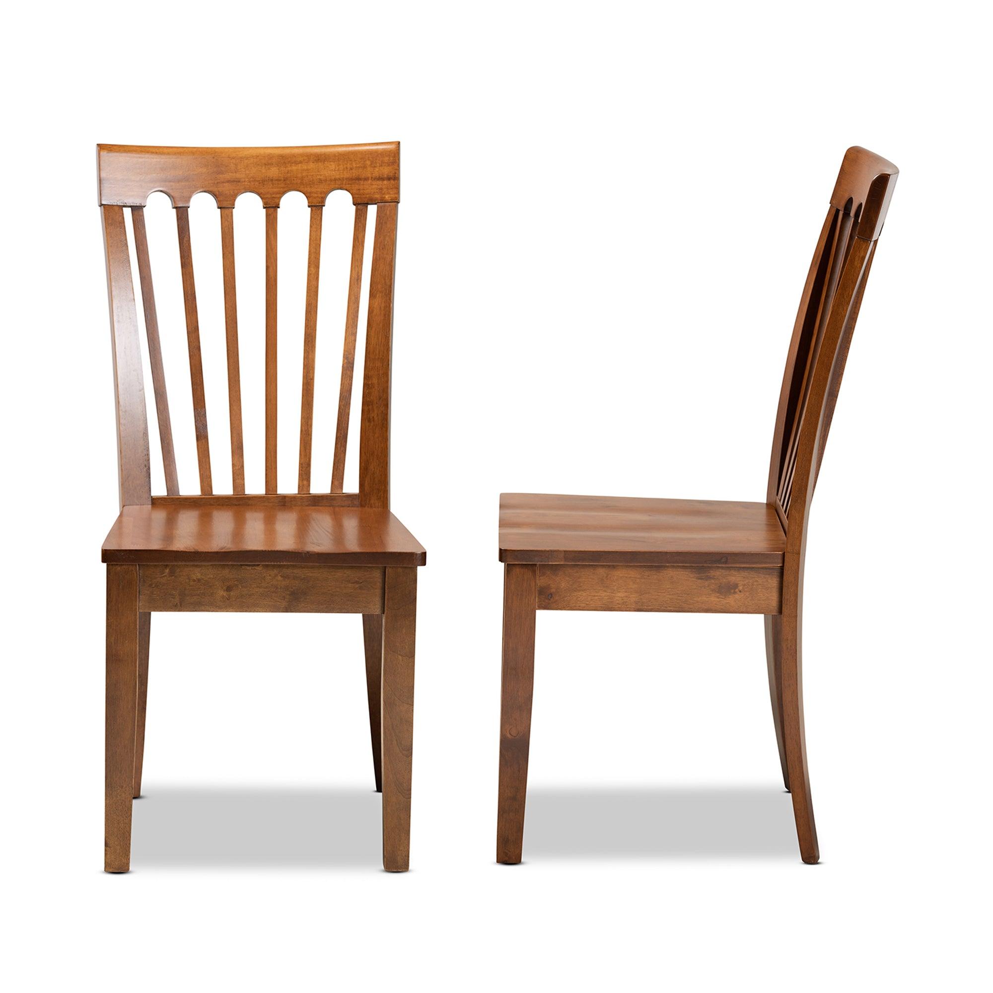 Minette Modern and Contemporary Transitional Finished Wood 2-Piece Dining Chair Set