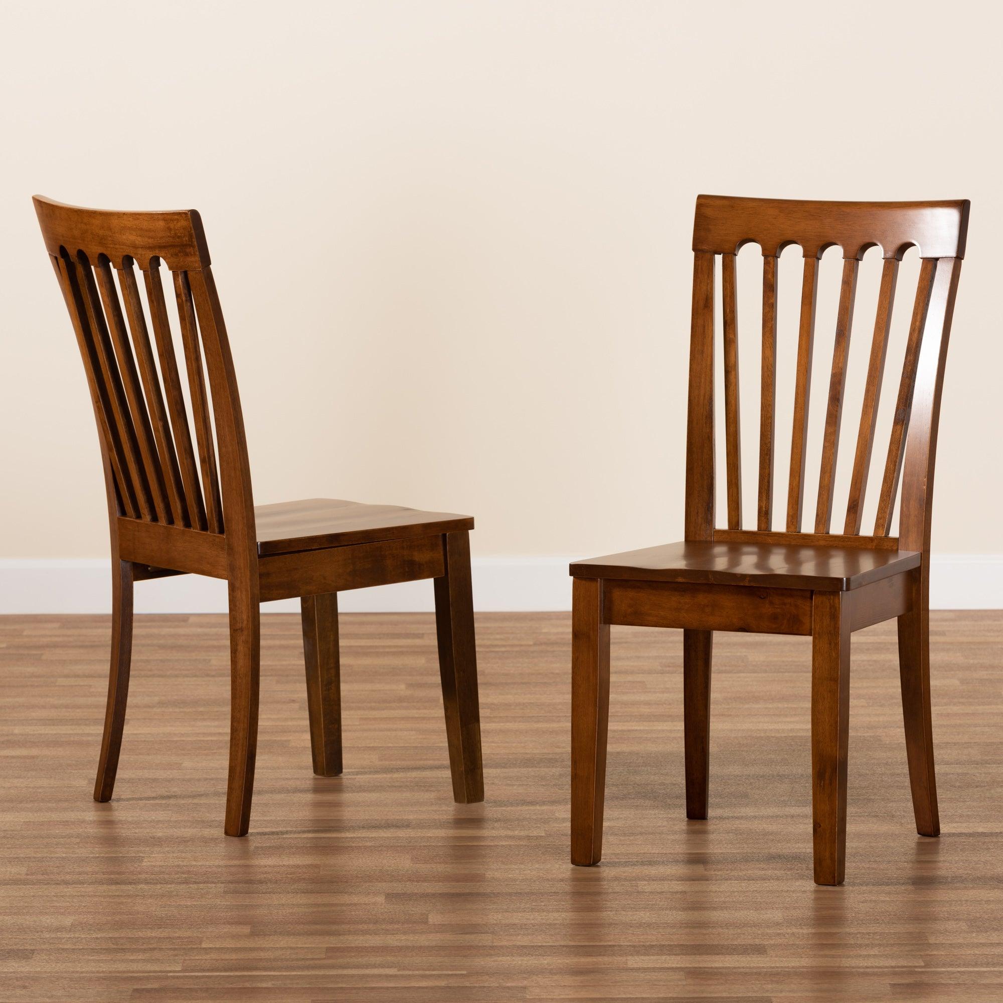 Minette Modern and Contemporary Transitional Finished Wood 2-Piece Dining Chair Set