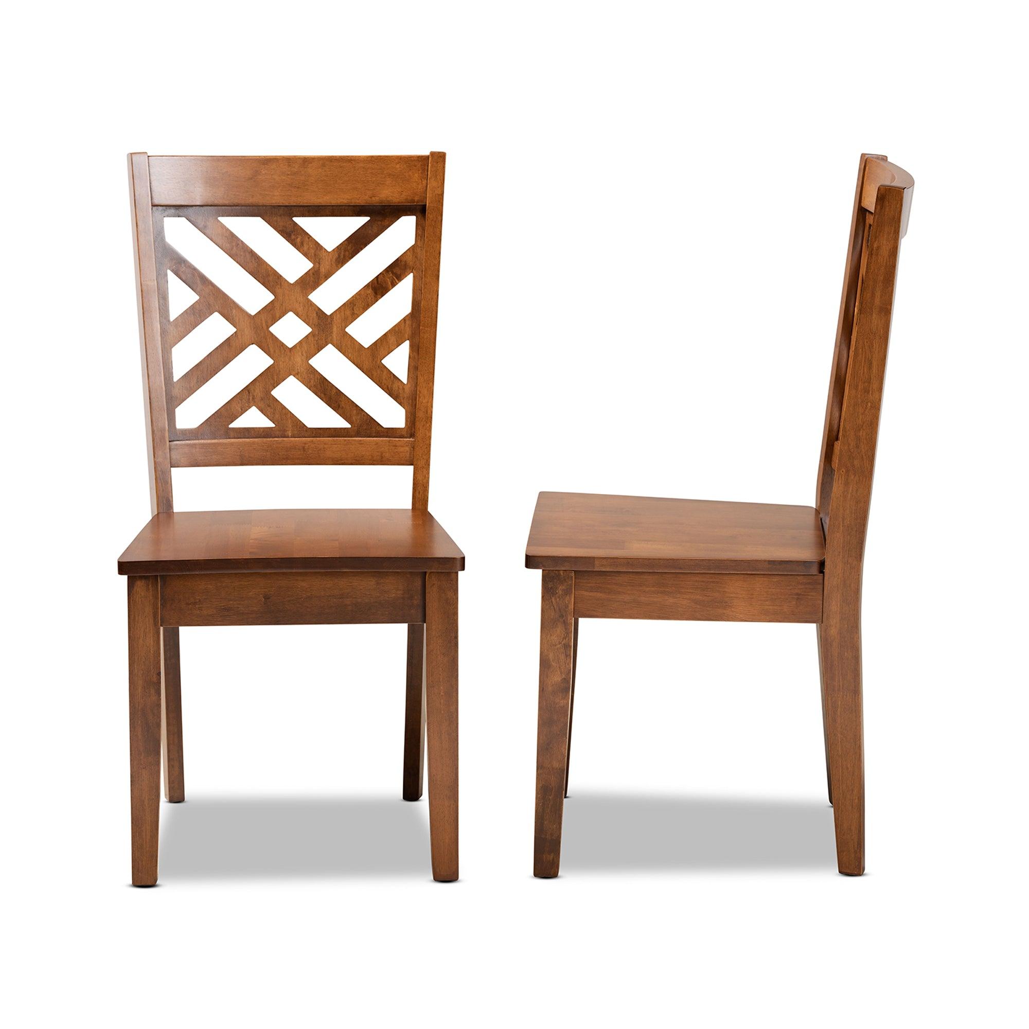 Caron Modern and Contemporary Transitional Finished Wood 2-Piece Dining Chair Set