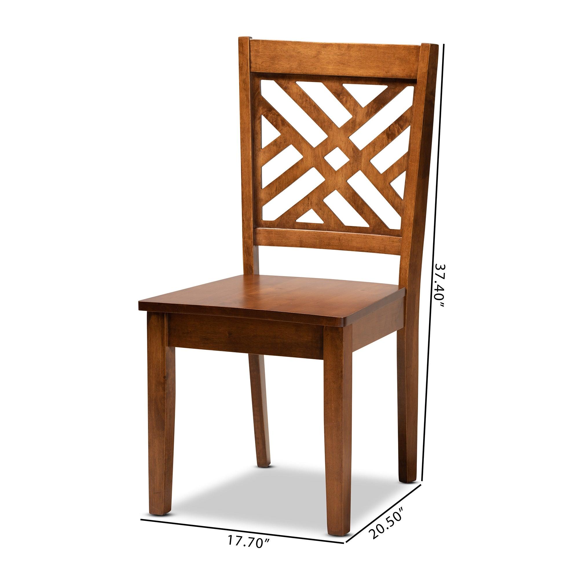 Caron Modern and Contemporary Transitional Finished Wood 2-Piece Dining Chair Set