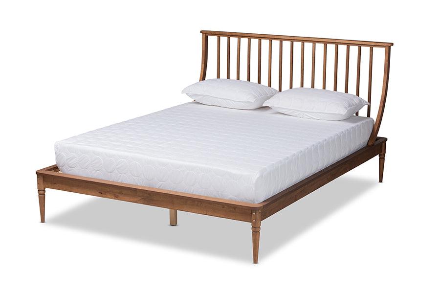 Abel Classic and Traditional Transitional Finished Wood Platform Bed