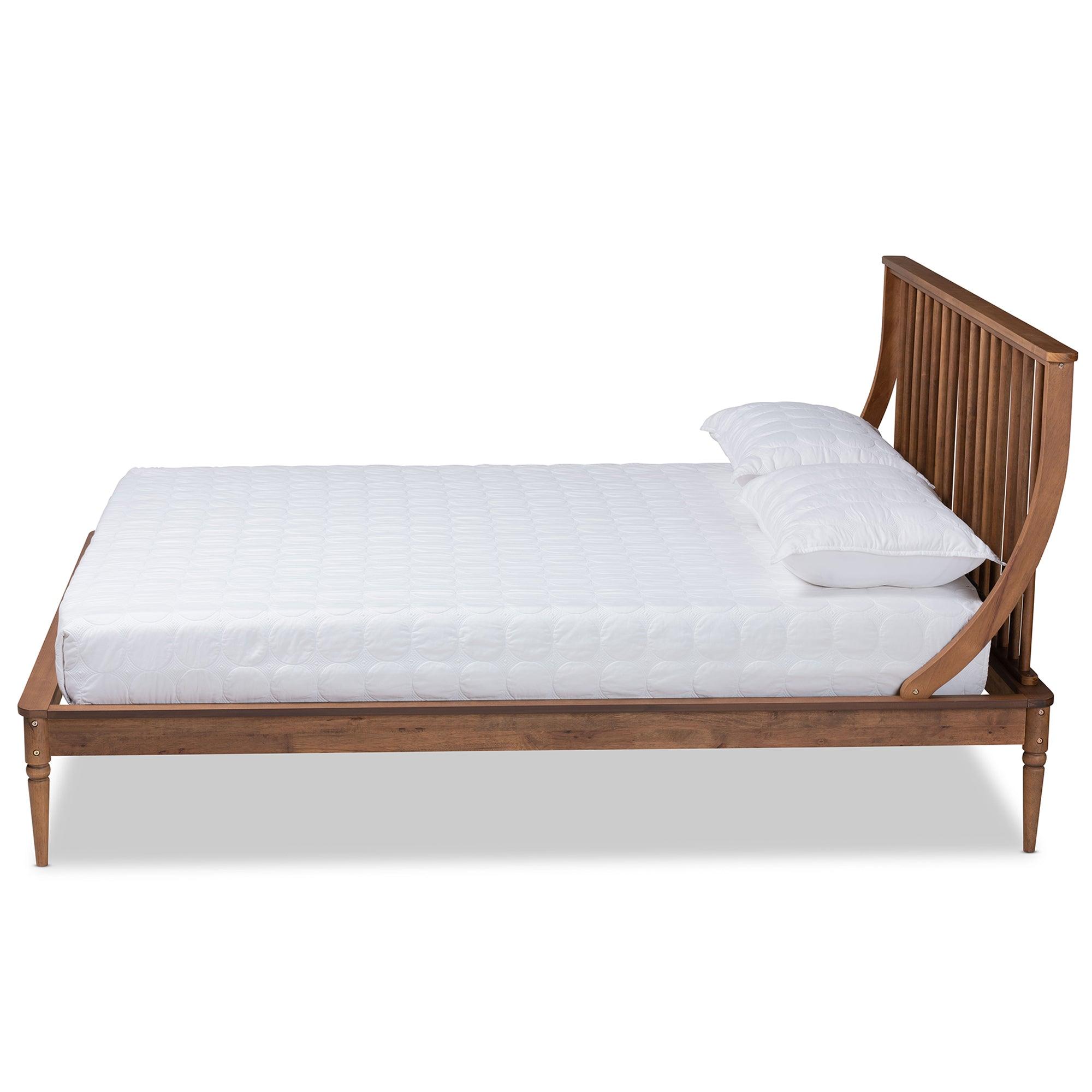 Abel Classic and Traditional Transitional Finished Wood Platform Bed