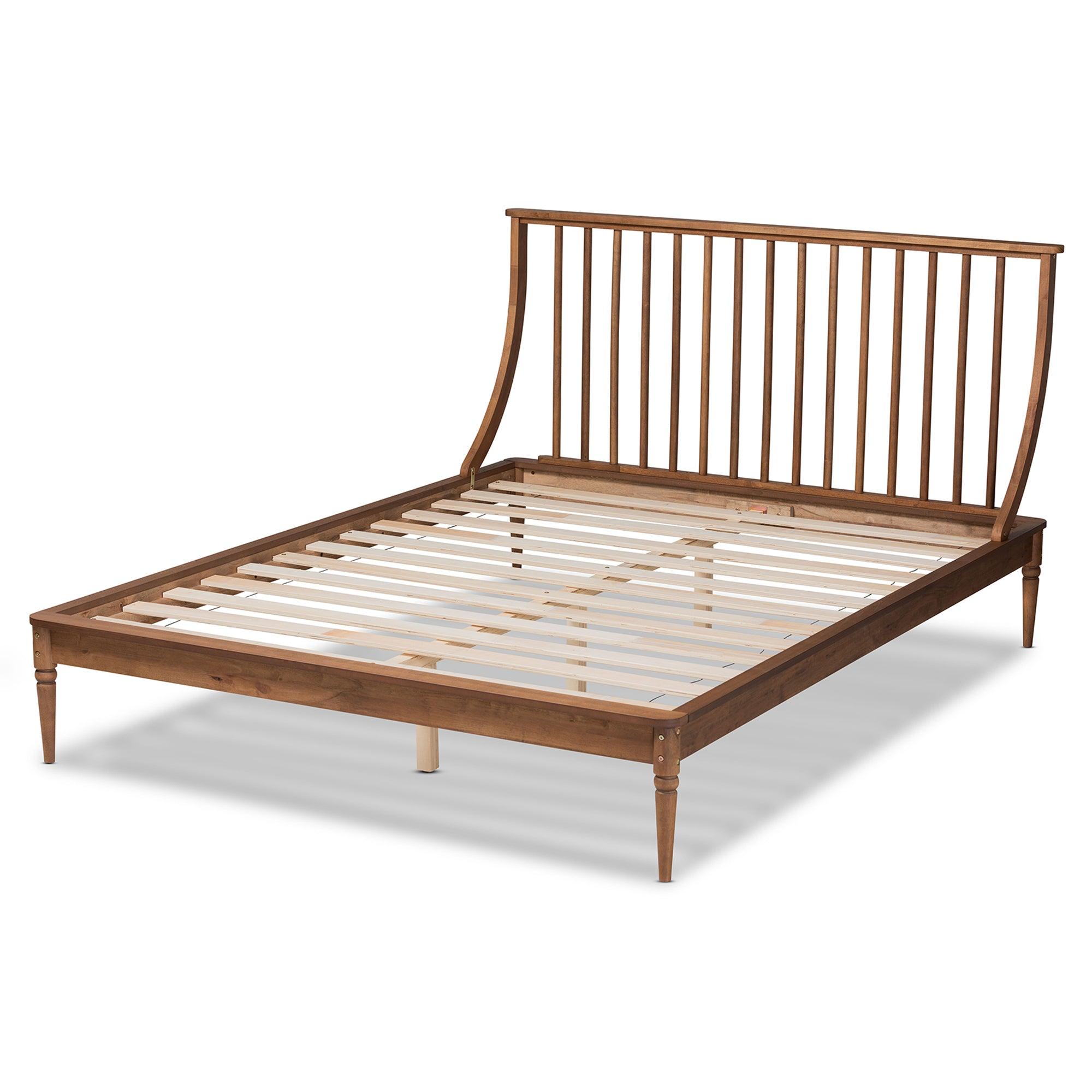 Abel Classic and Traditional Transitional Finished Wood Platform Bed