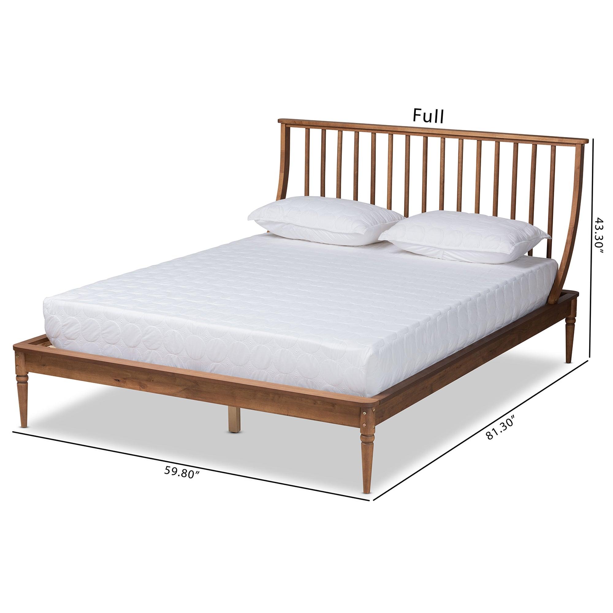 Abel Classic and Traditional Transitional Finished Wood Platform Bed