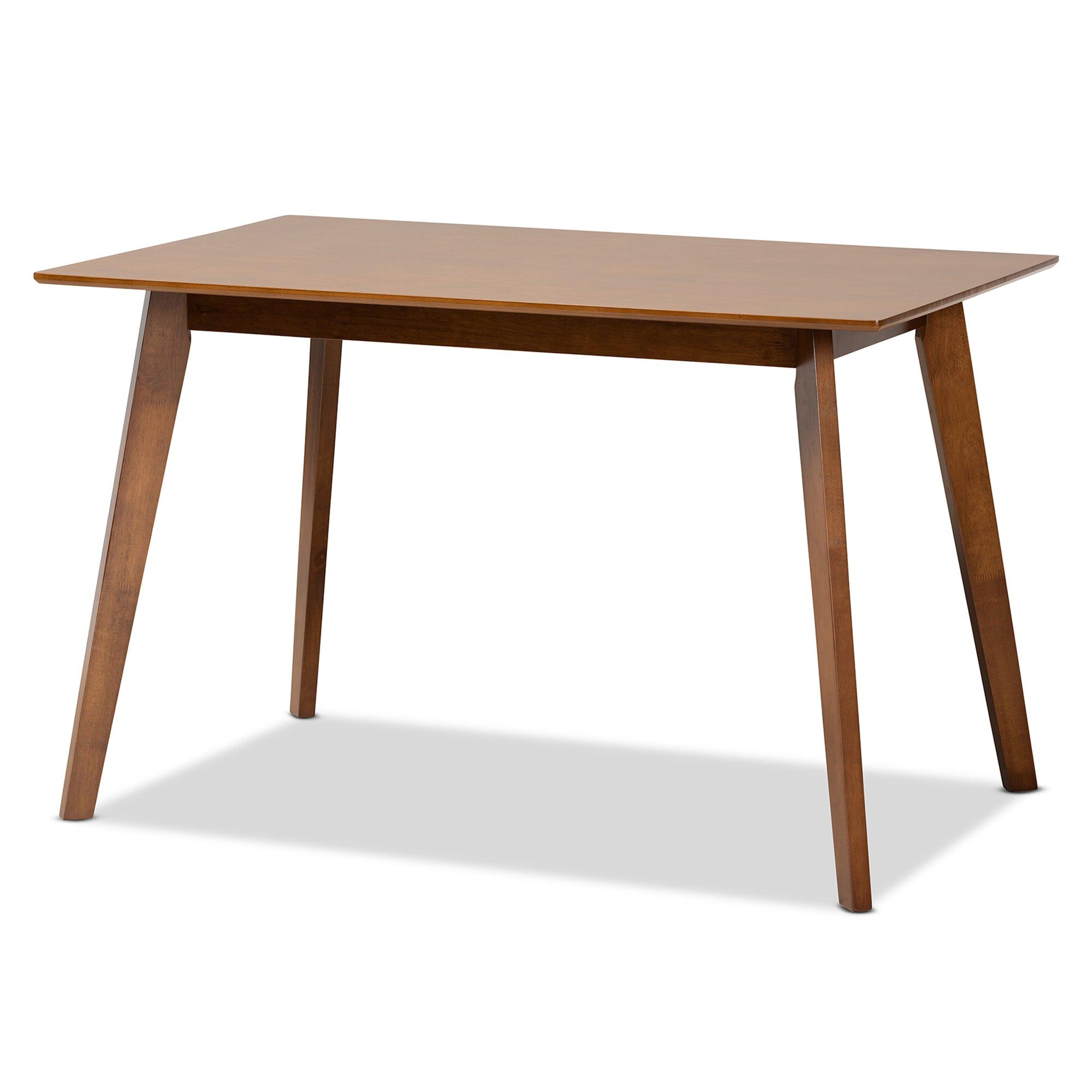 Maila Mid-Century Modern Transitional Finished Wood Dining Table