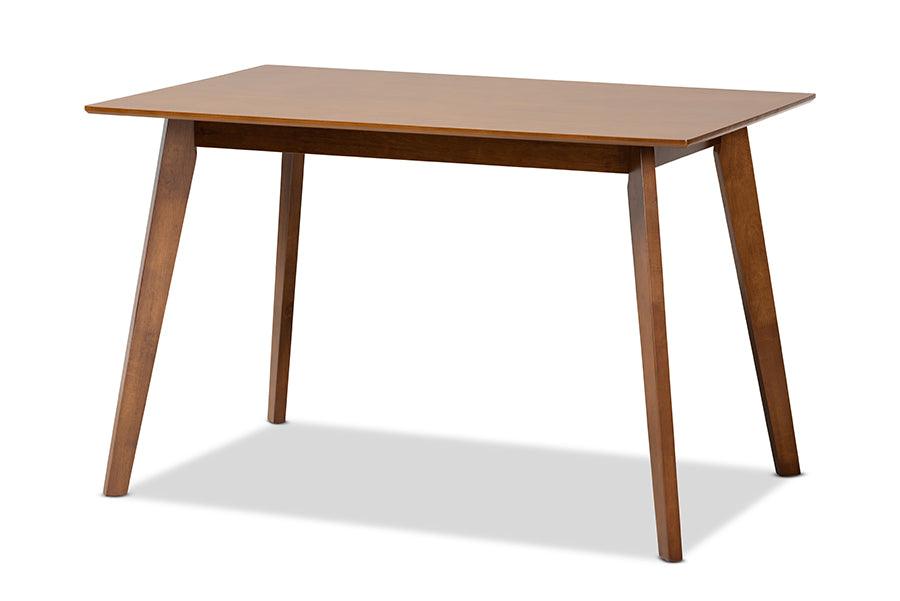 Maila Mid-Century Modern Transitional Finished Wood Dining Table