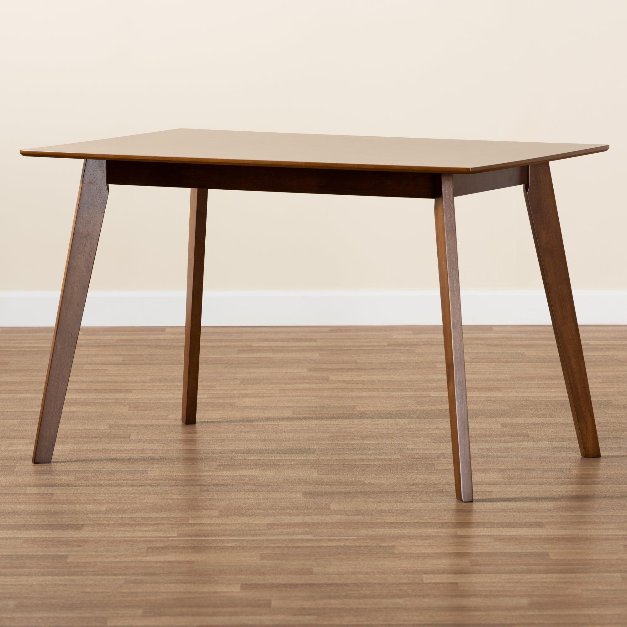 Maila Mid-Century Modern Transitional Finished Wood Dining Table