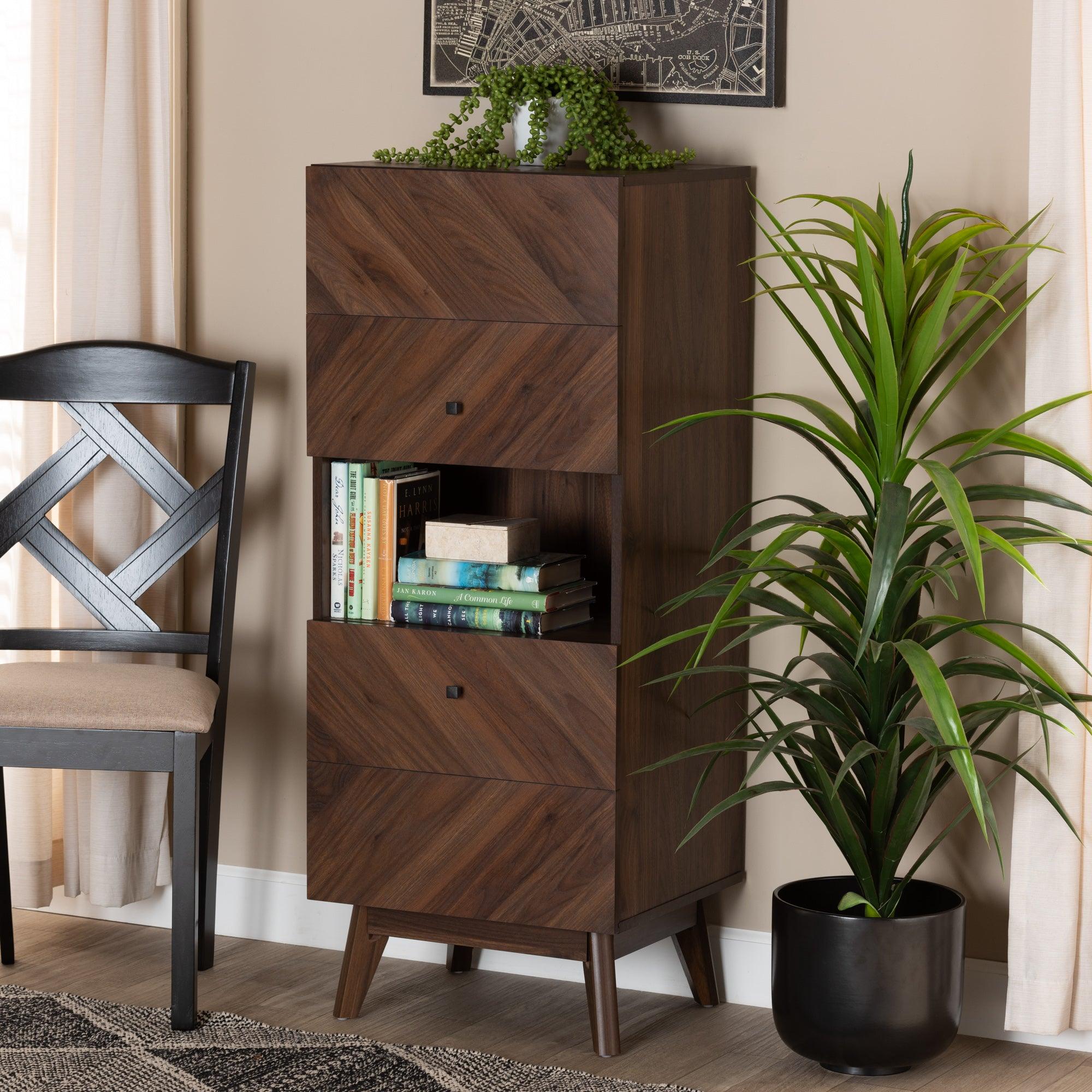 Hartman Mid-Century Modern Finished Wood Storage Cabinet