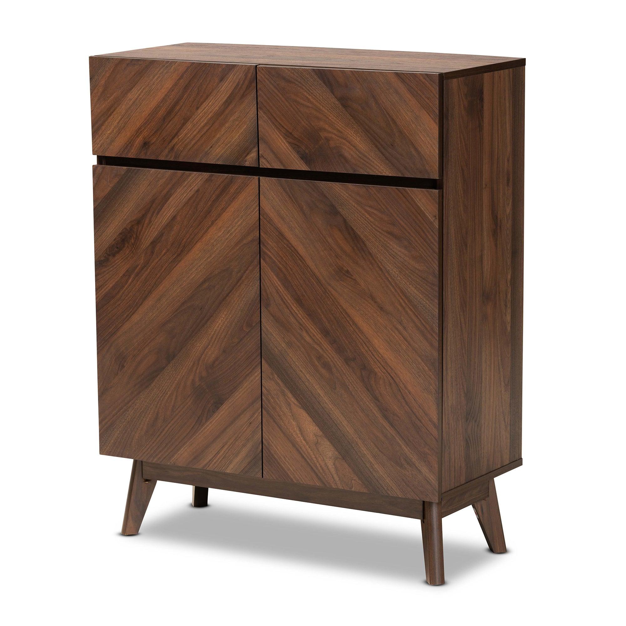 Hartman Mid-Century Modern Finished Wood Shoe Cabinet