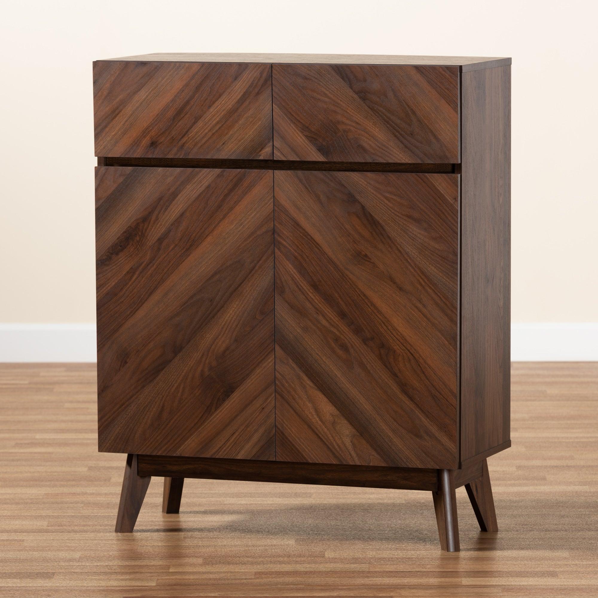 Hartman Mid-Century Modern Finished Wood Shoe Cabinet