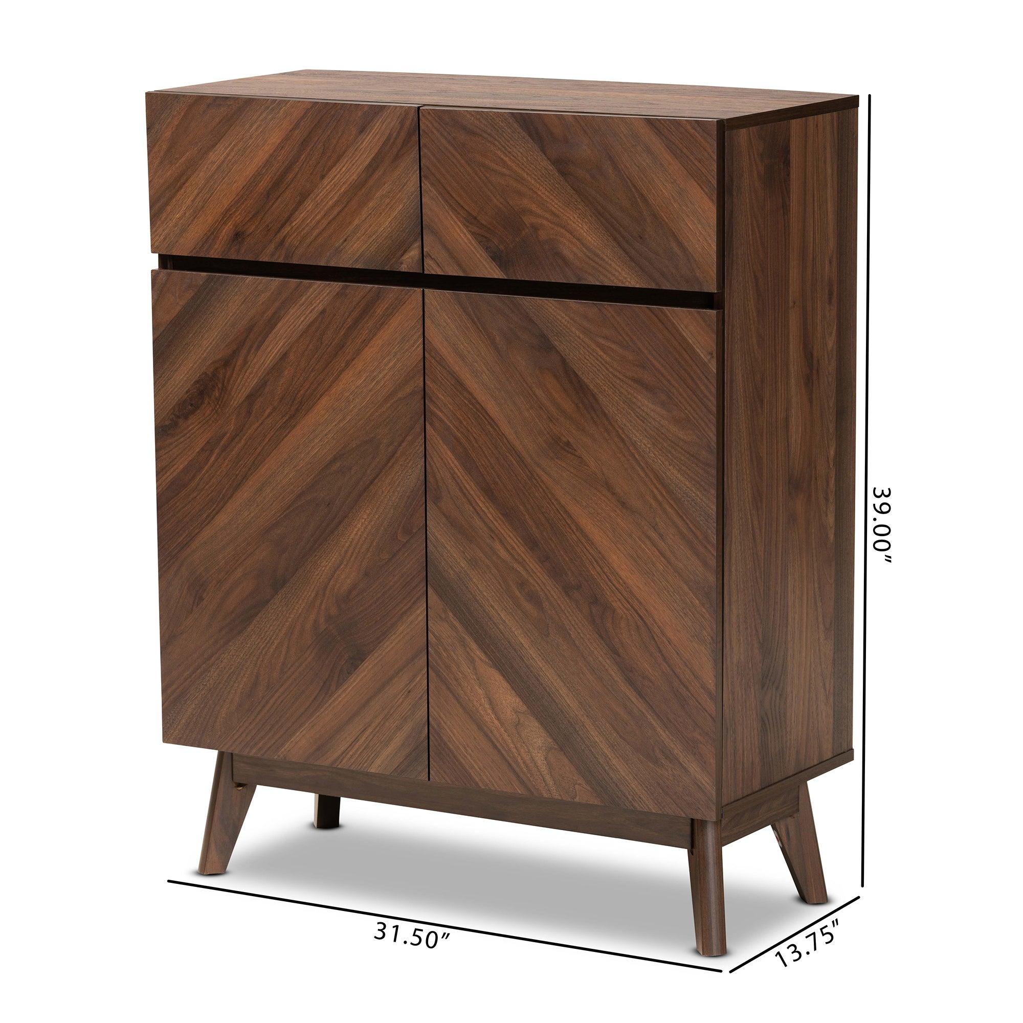 Hartman Mid-Century Modern Finished Wood Shoe Cabinet