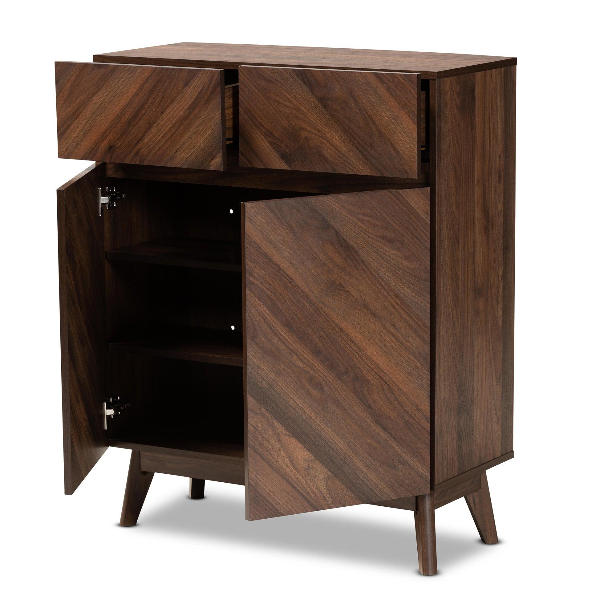 Hartman Mid-Century Modern Finished Wood Shoe Cabinet