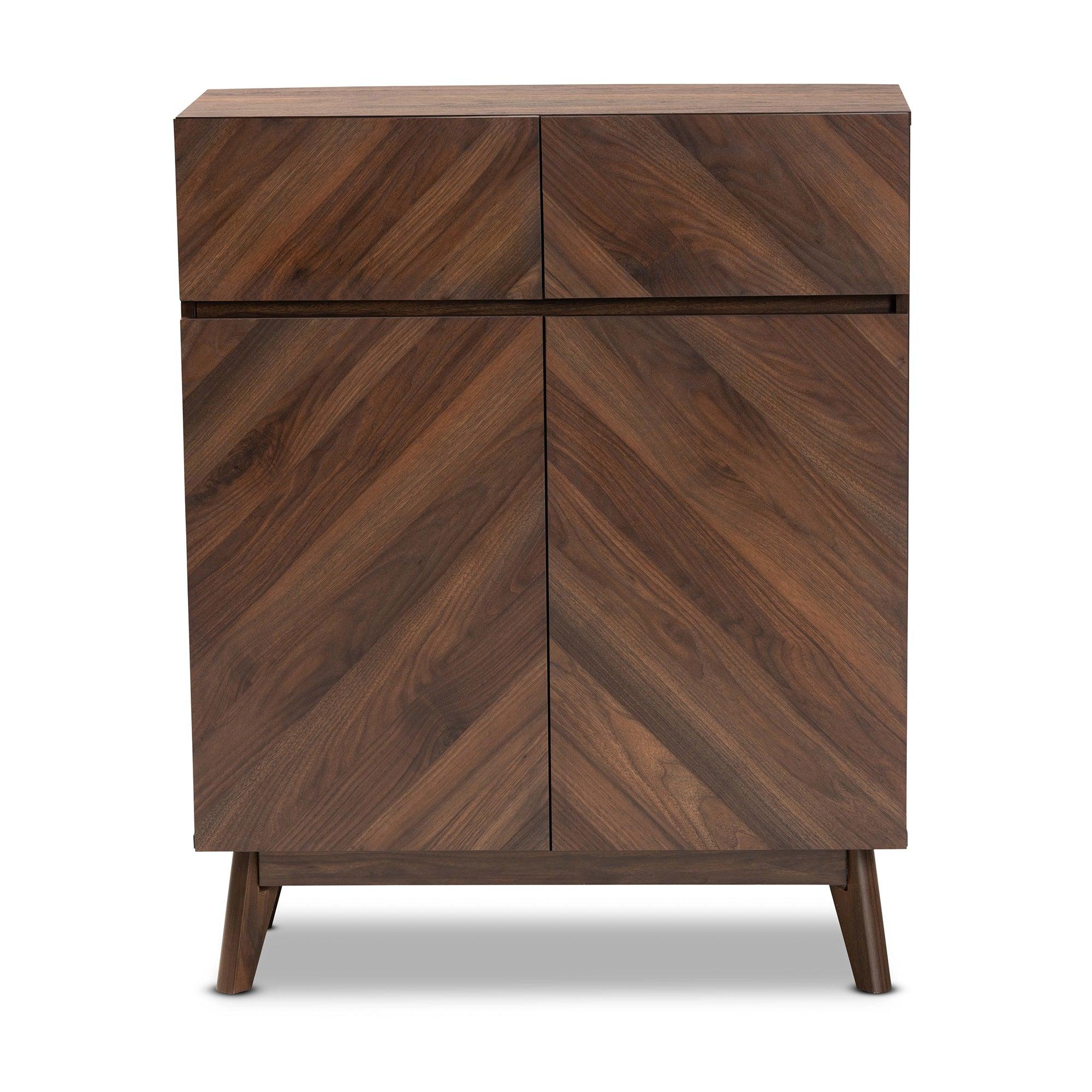 Hartman Mid-Century Modern Finished Wood Shoe Cabinet