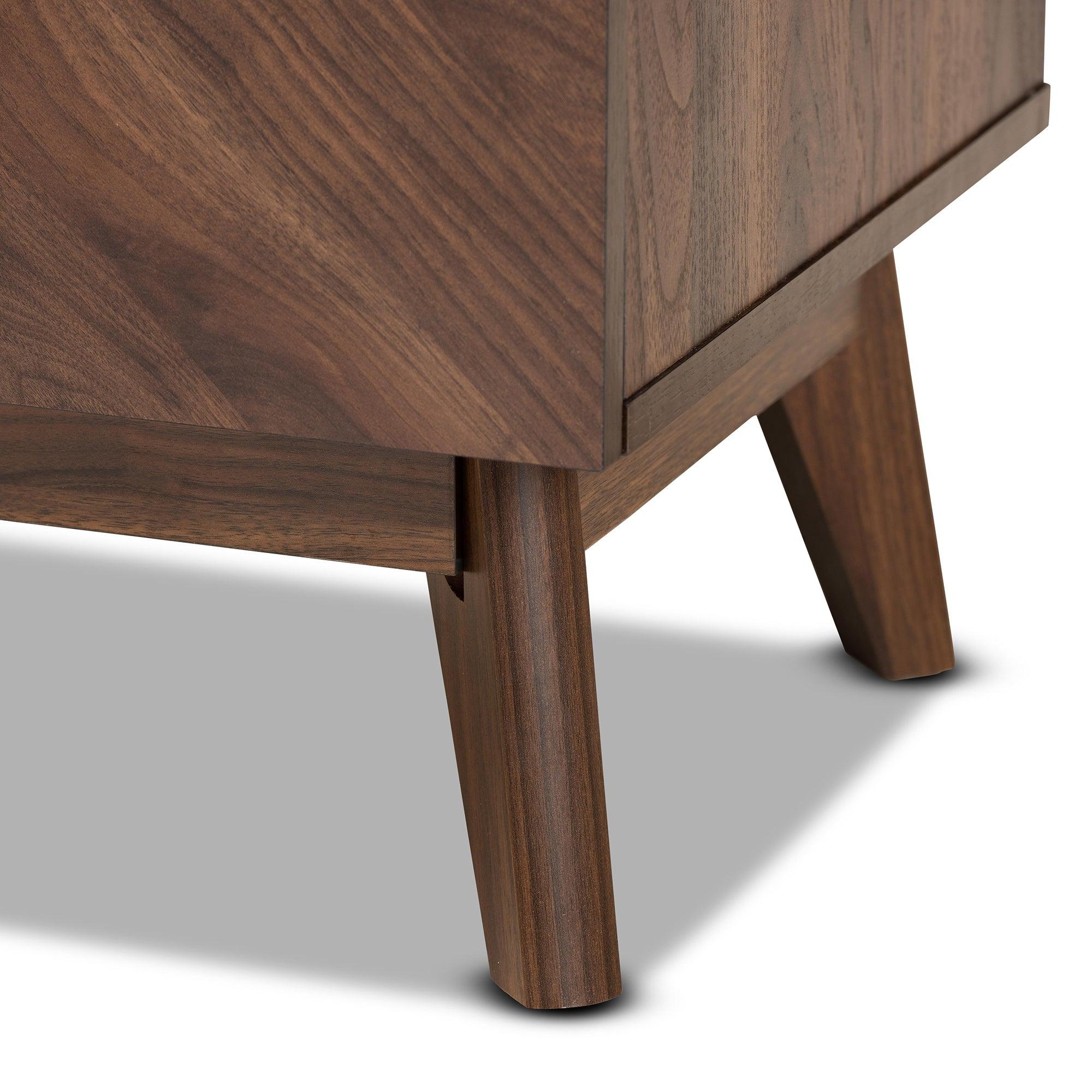 Hartman Mid-Century Modern Finished Wood 2-Drawer Nightstand