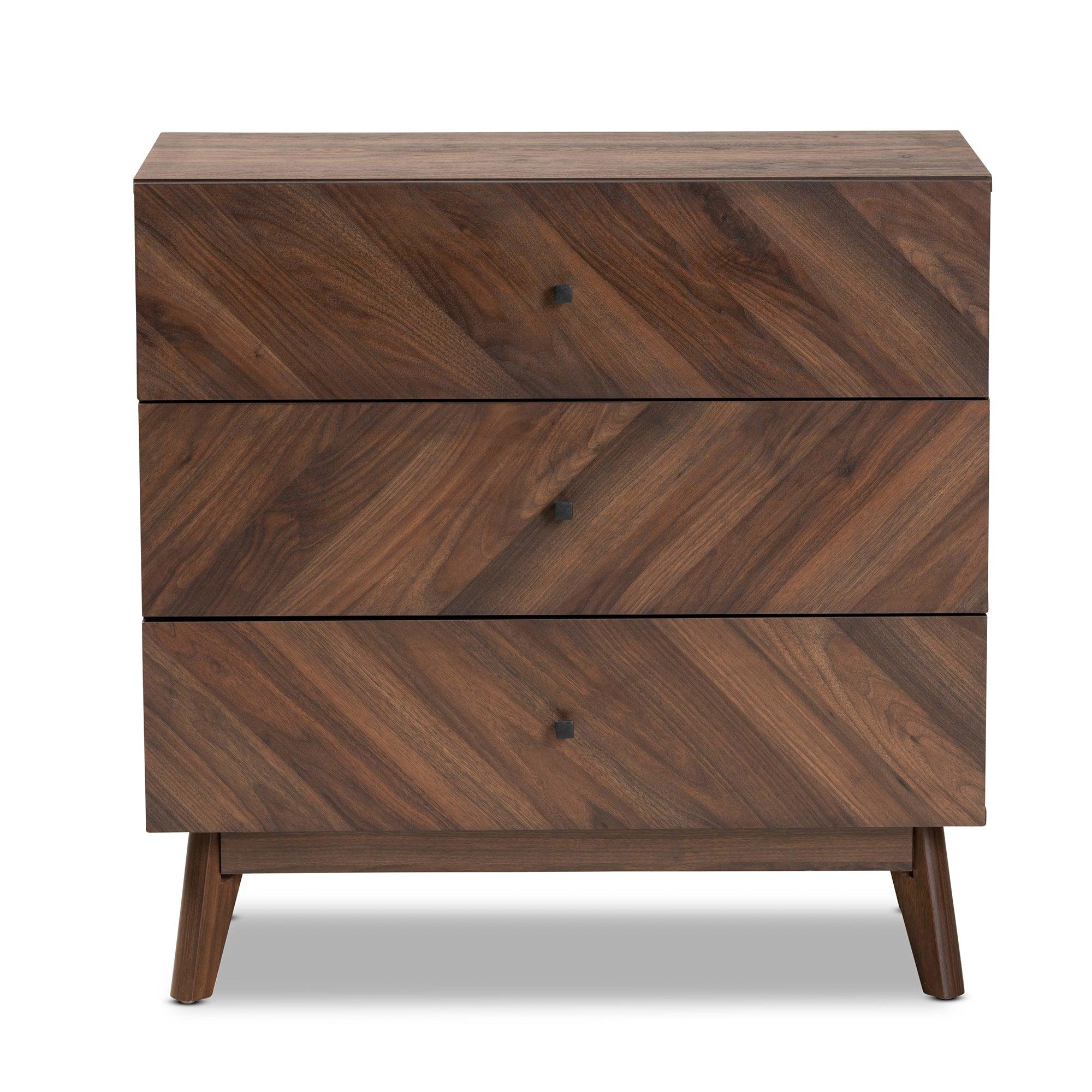 Hartman Mid-Century Modern Finished Wood 3-Drawer Storage Chest