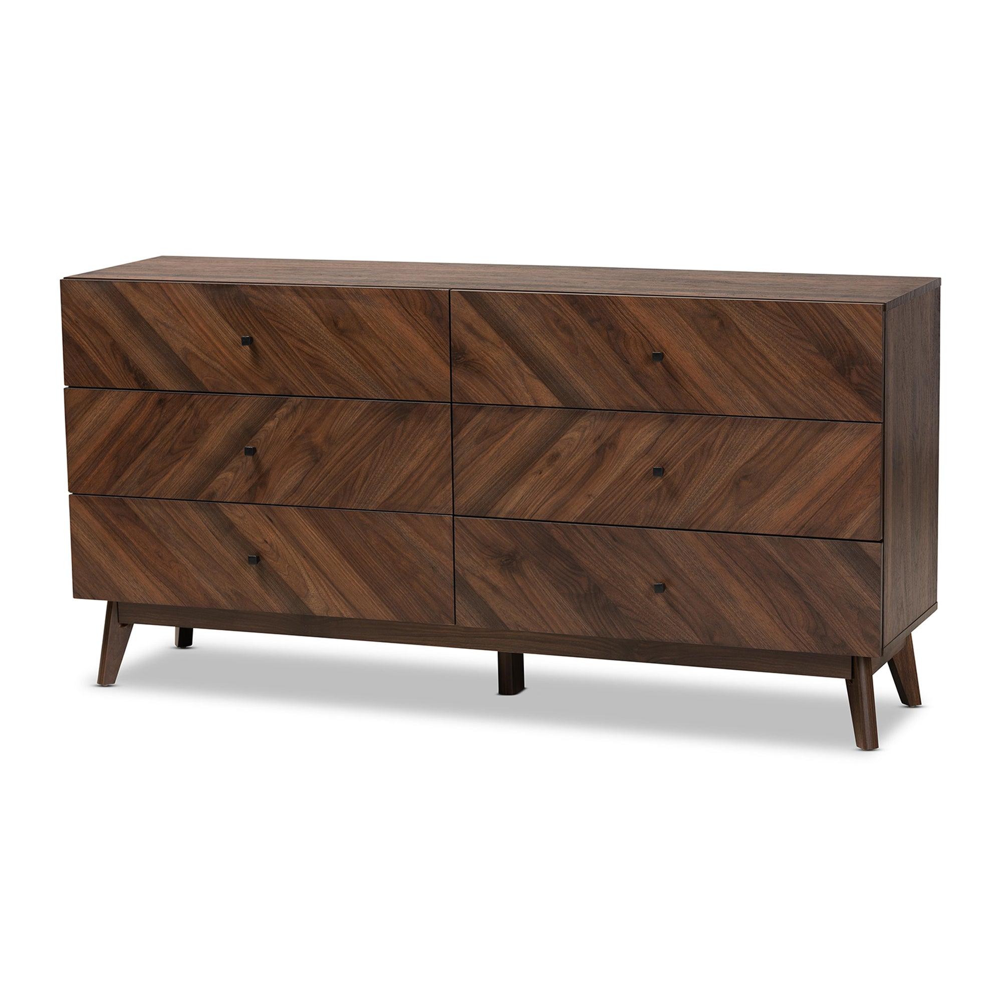 Hartman Mid-Century Modern Finished Wood 6-Drawer Dresser