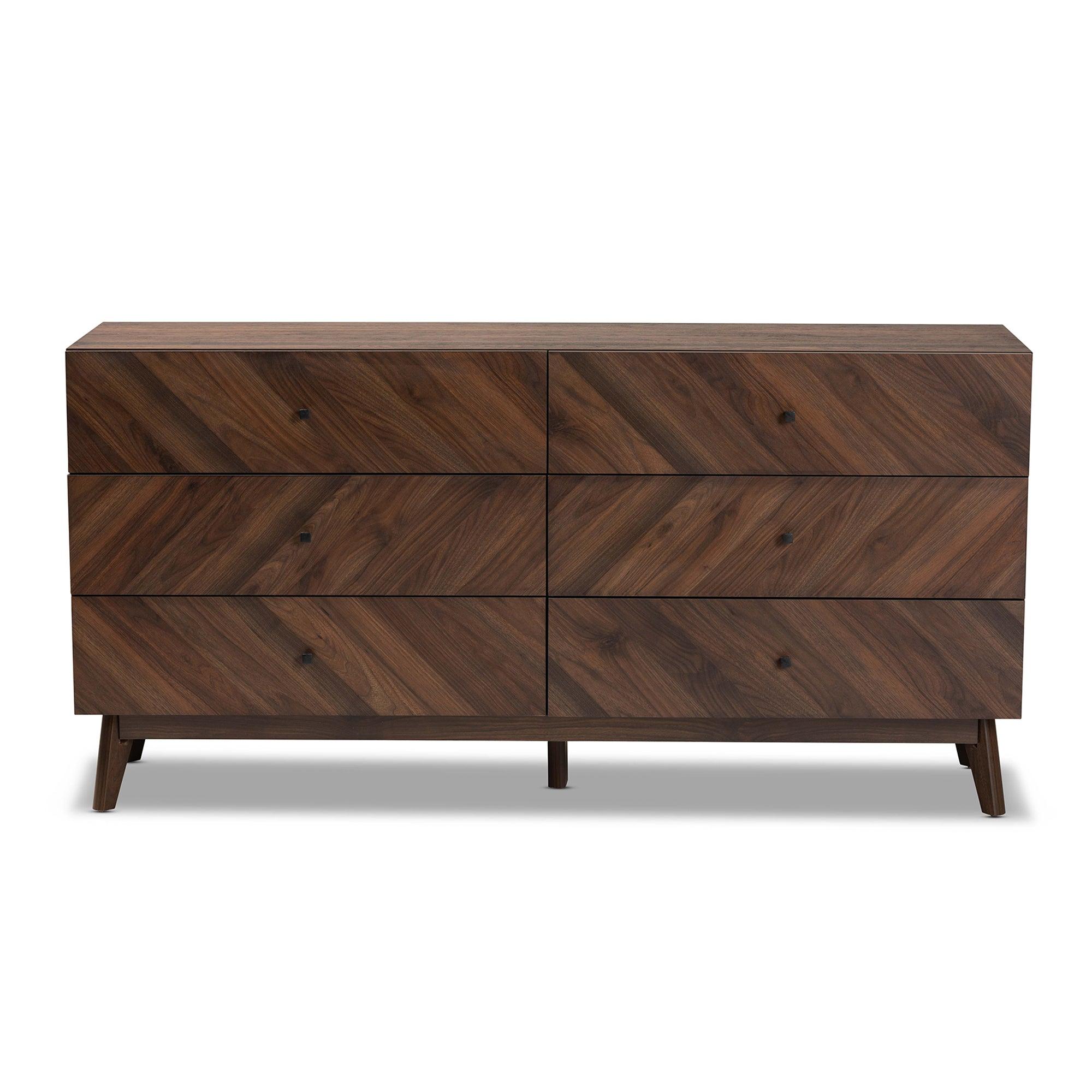 Hartman Mid-Century Modern Finished Wood 6-Drawer Dresser