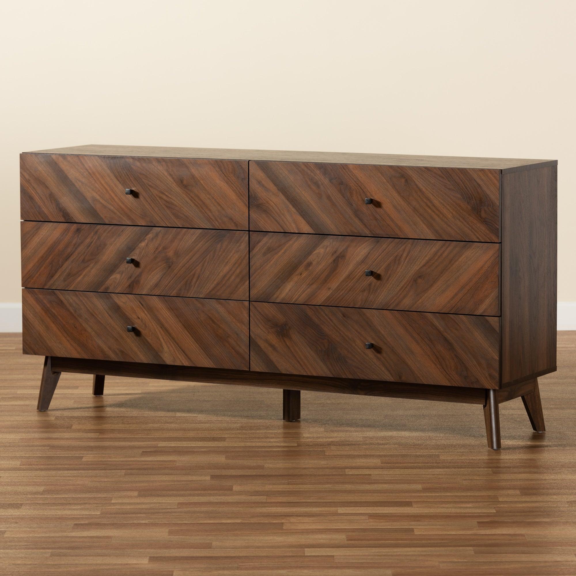 Hartman Mid-Century Modern Finished Wood 6-Drawer Dresser