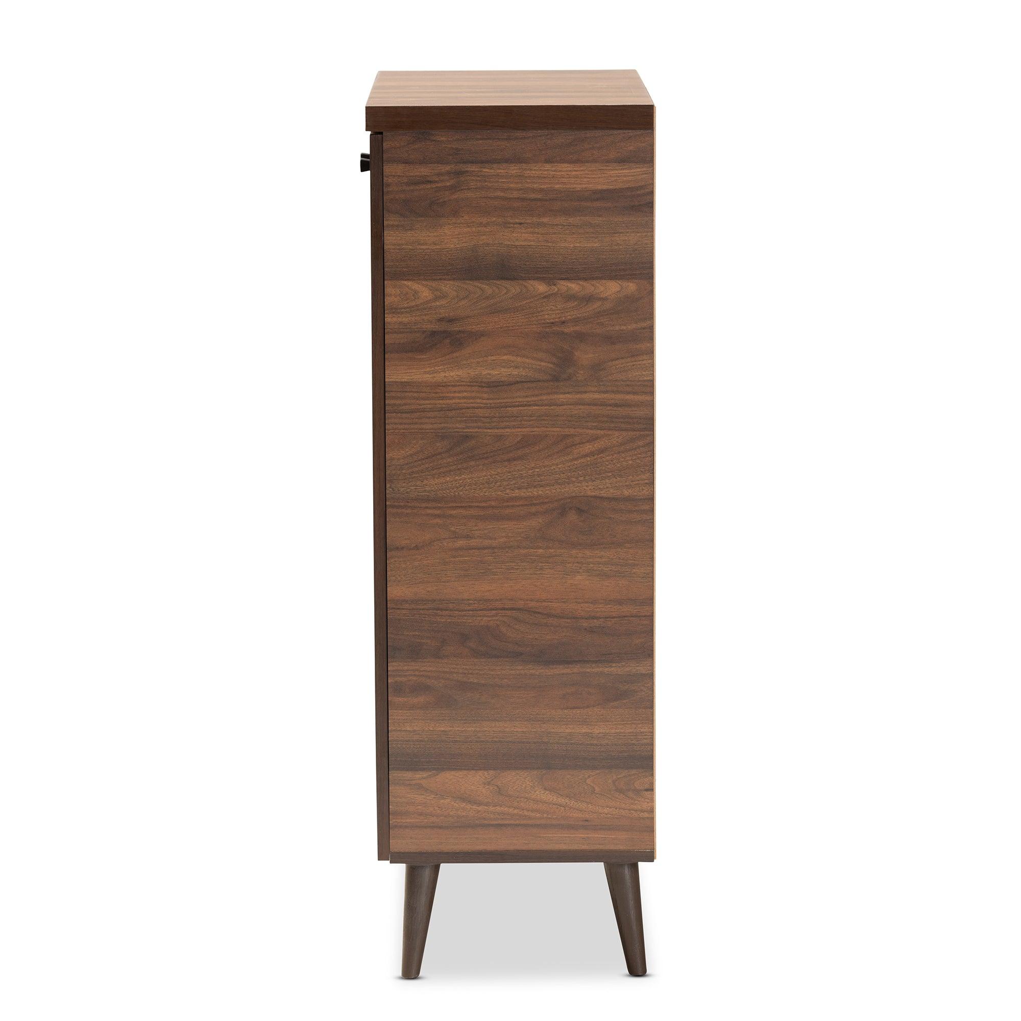 Salma Modern and Contemporary Finished Wood 2-Door Shoe Storage Cabinet