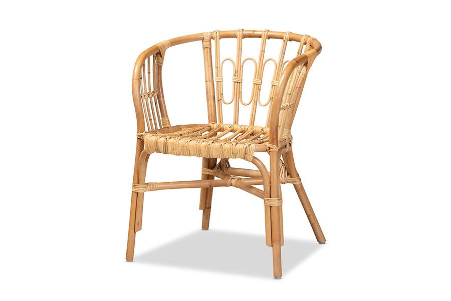 bali & pari Luxio Modern and Contemporary Finished Rattan Dining Chair