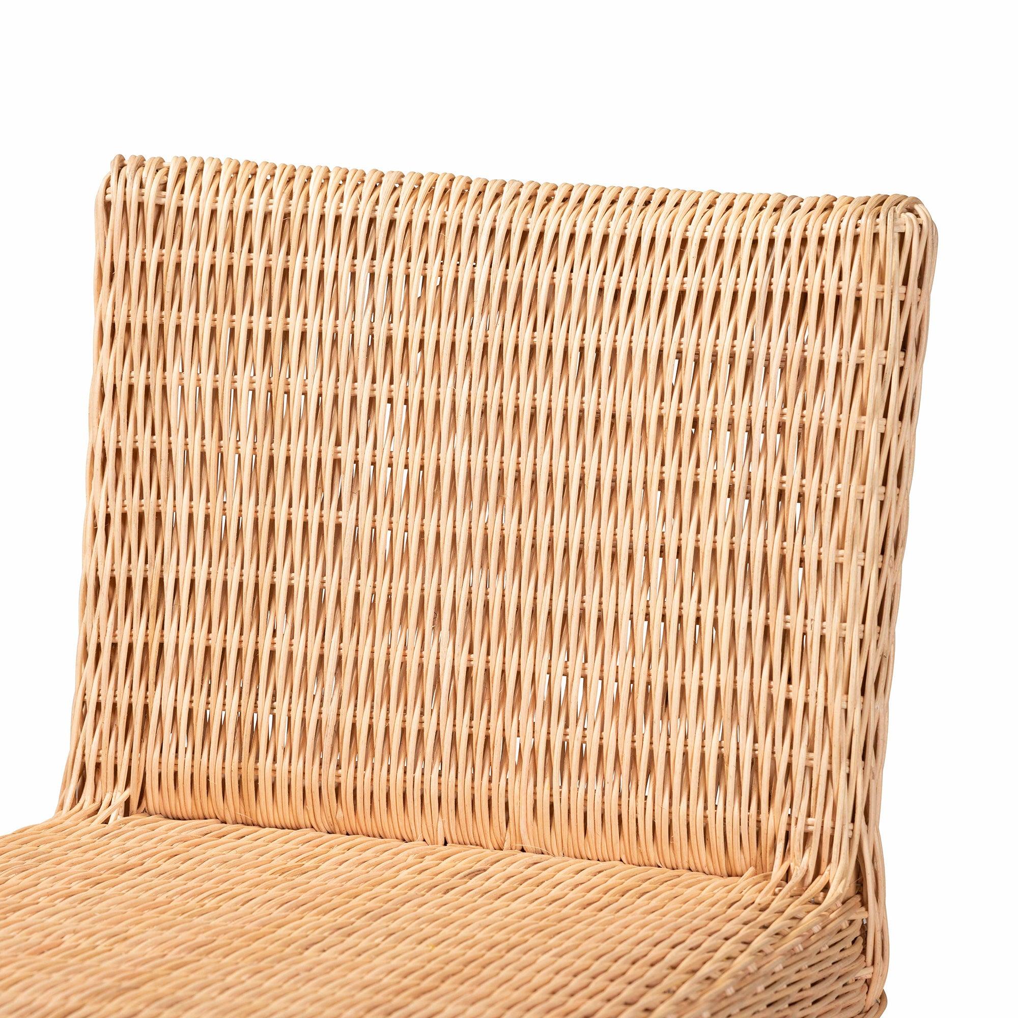 bali & pari Athena Modern and Contemporary Finished Rattan Counter Stool