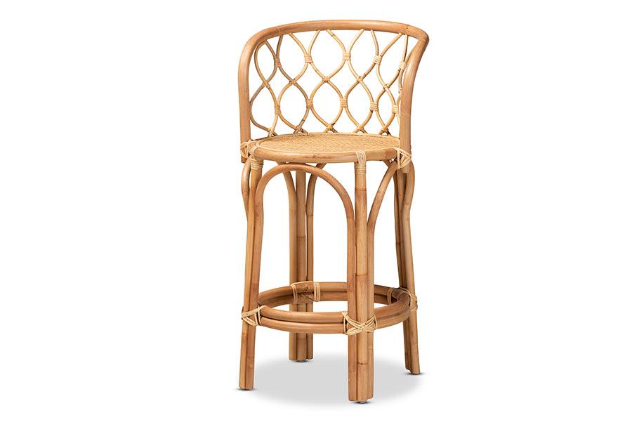 bali & pari Diana Modern and Contemporary Finished Rattan Counter Stool