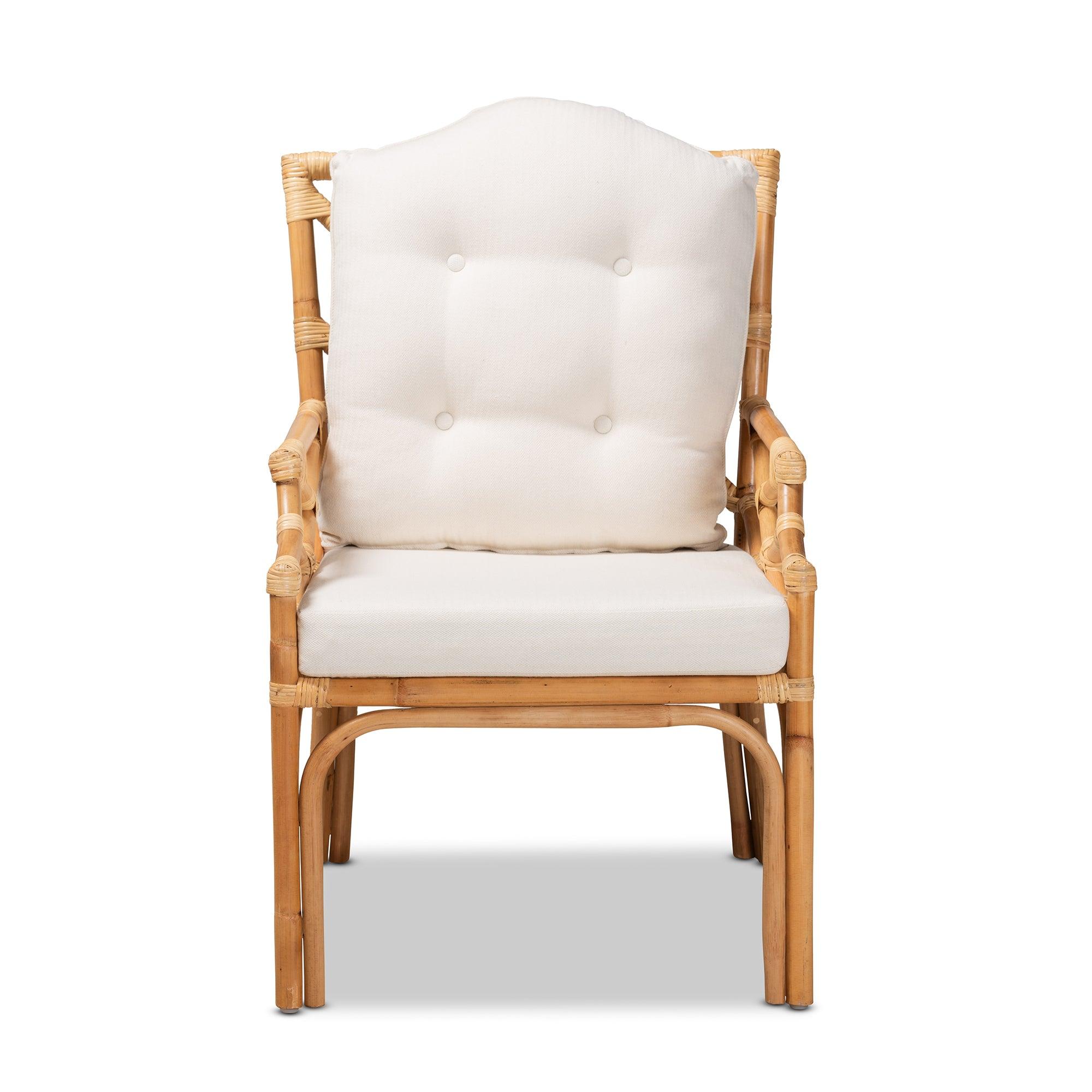 bali & pari Sonia Modern and Contemporary Finished Rattan Armchair