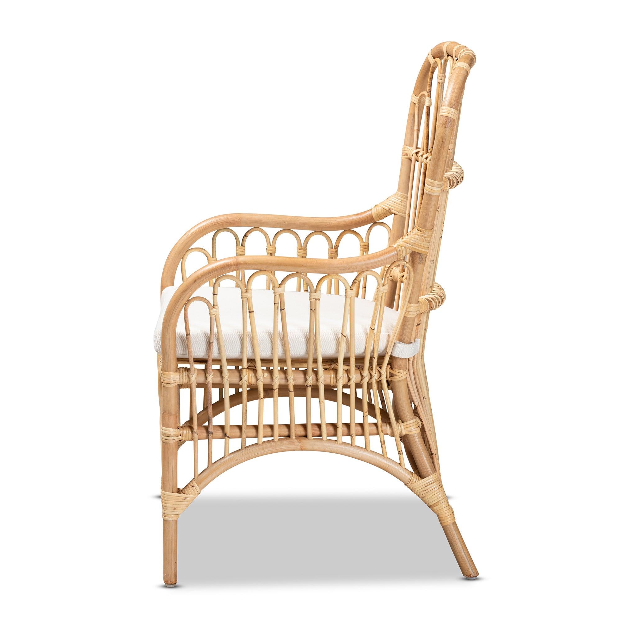 bali & pari Aya Modern and Contemporary Finished Rattan Armchair