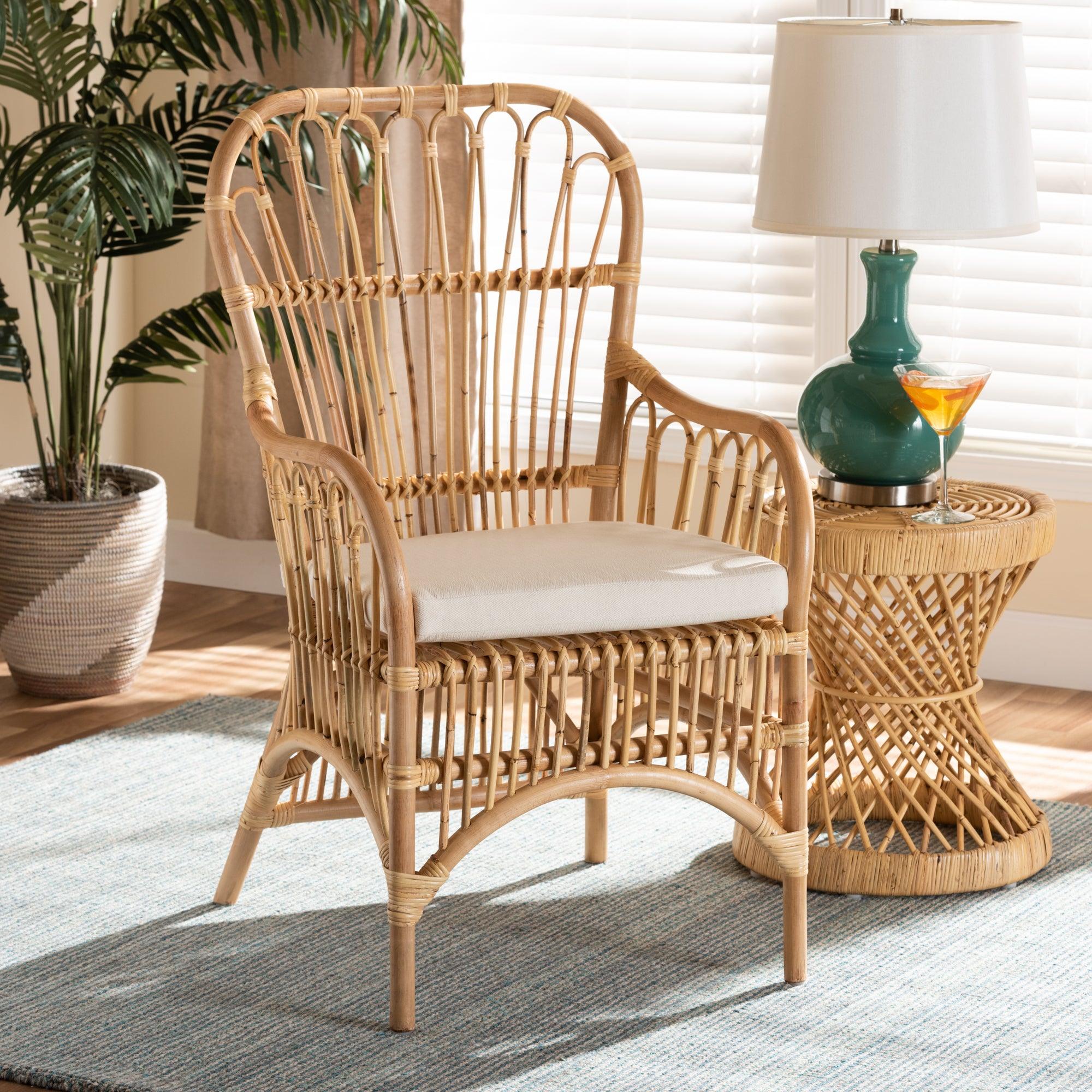 bali & pari Aya Modern and Contemporary Finished Rattan Armchair