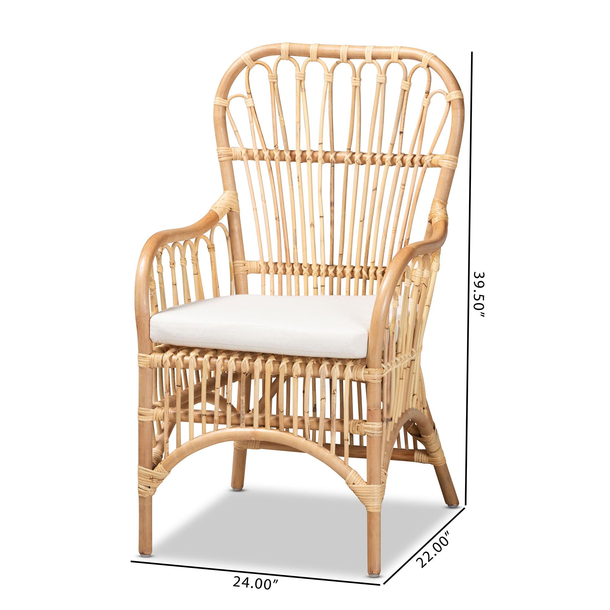 bali & pari Aya Modern and Contemporary Finished Rattan Armchair