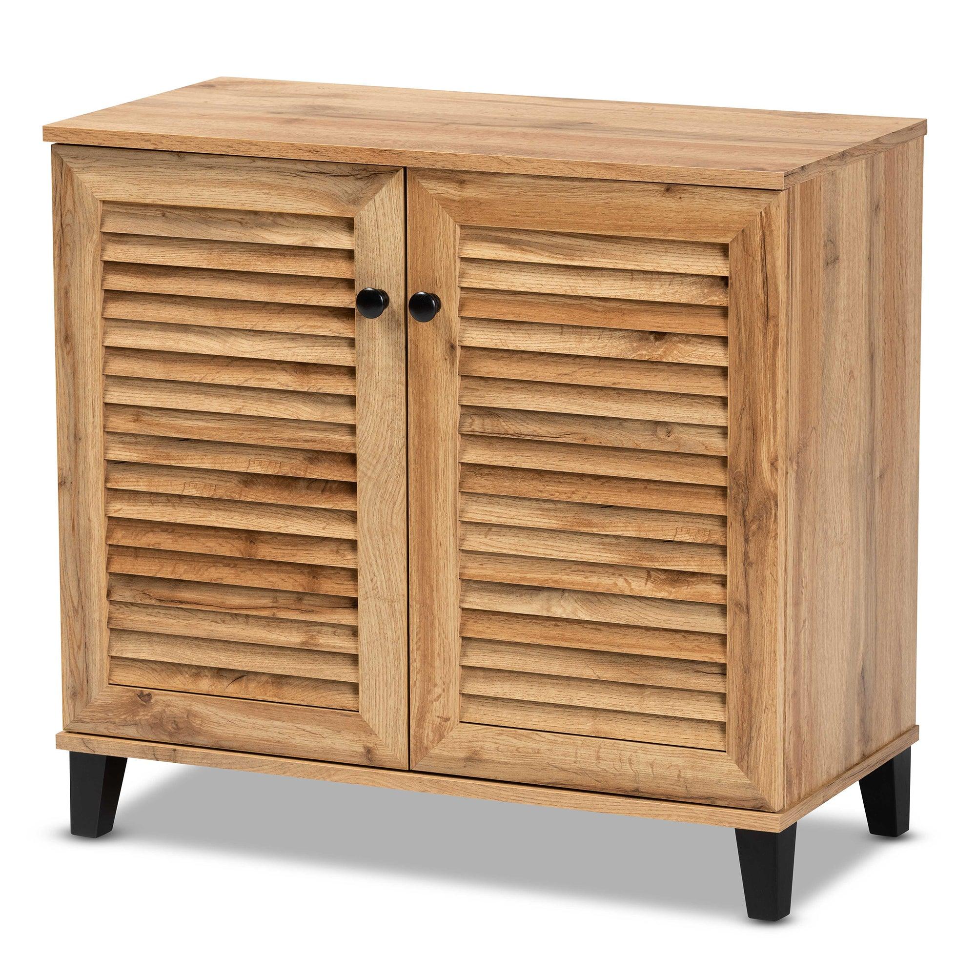 Coolidge Modern and Contemporary Finished Wood 2-Door Shoe Storage Cabinet