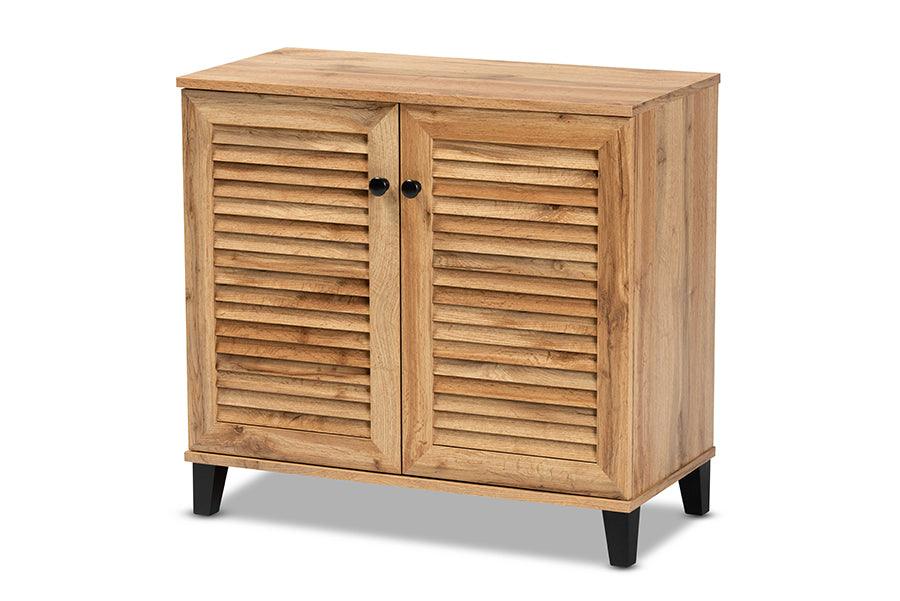 Coolidge Modern and Contemporary Finished Wood 2-Door Shoe Storage Cabinet