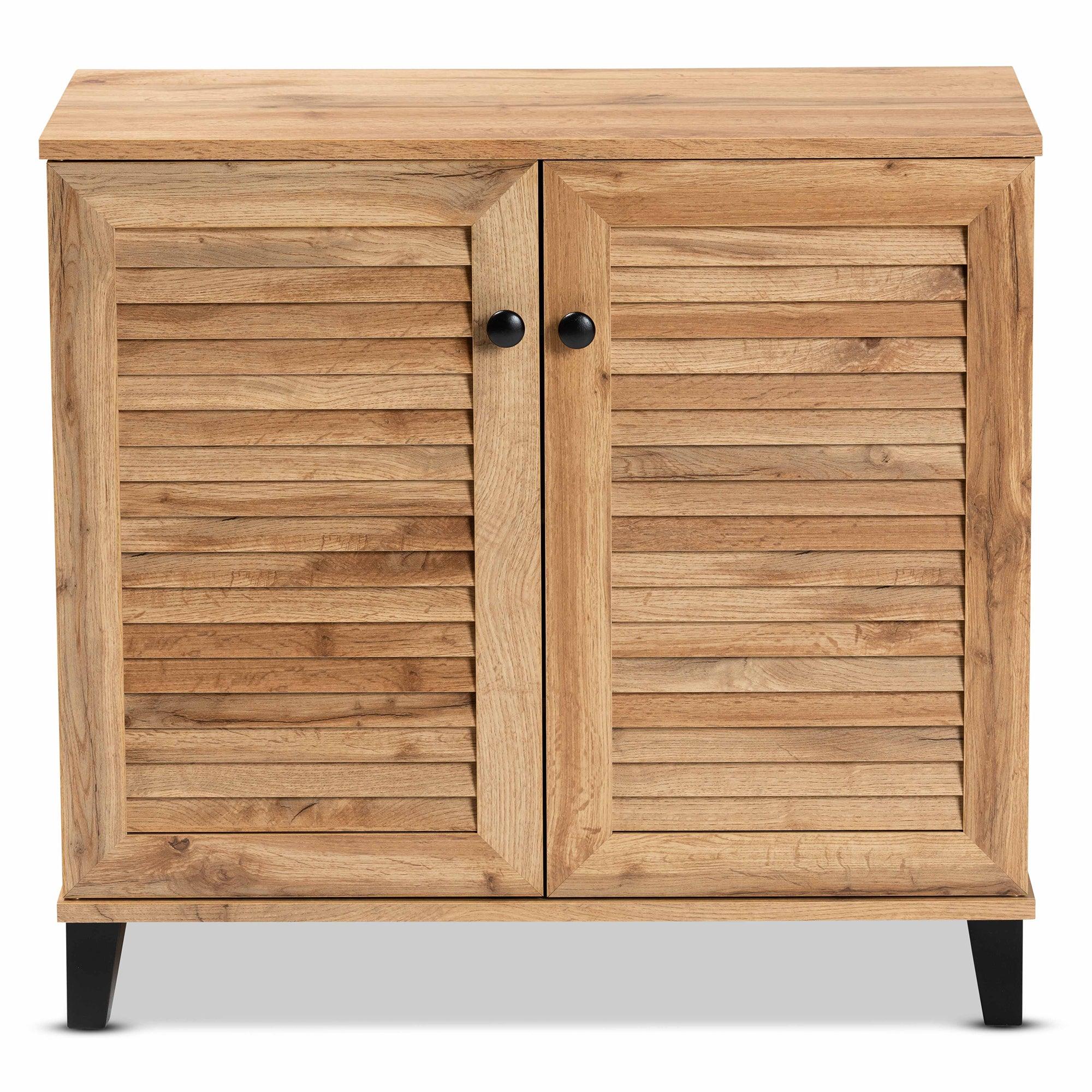 Coolidge Modern and Contemporary Finished Wood 2-Door Shoe Storage Cabinet