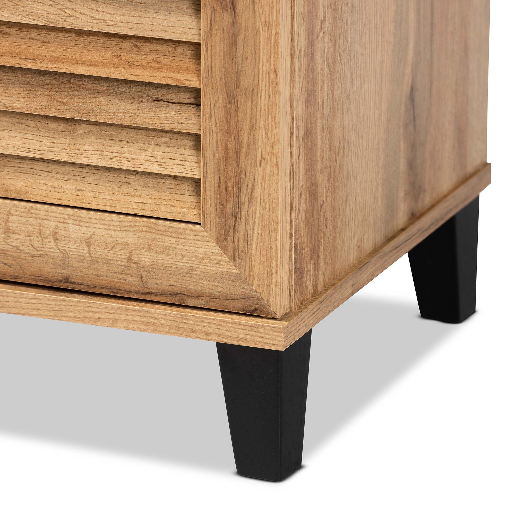 Coolidge Modern and Contemporary Finished Wood 2-Door Shoe Storage Cabinet