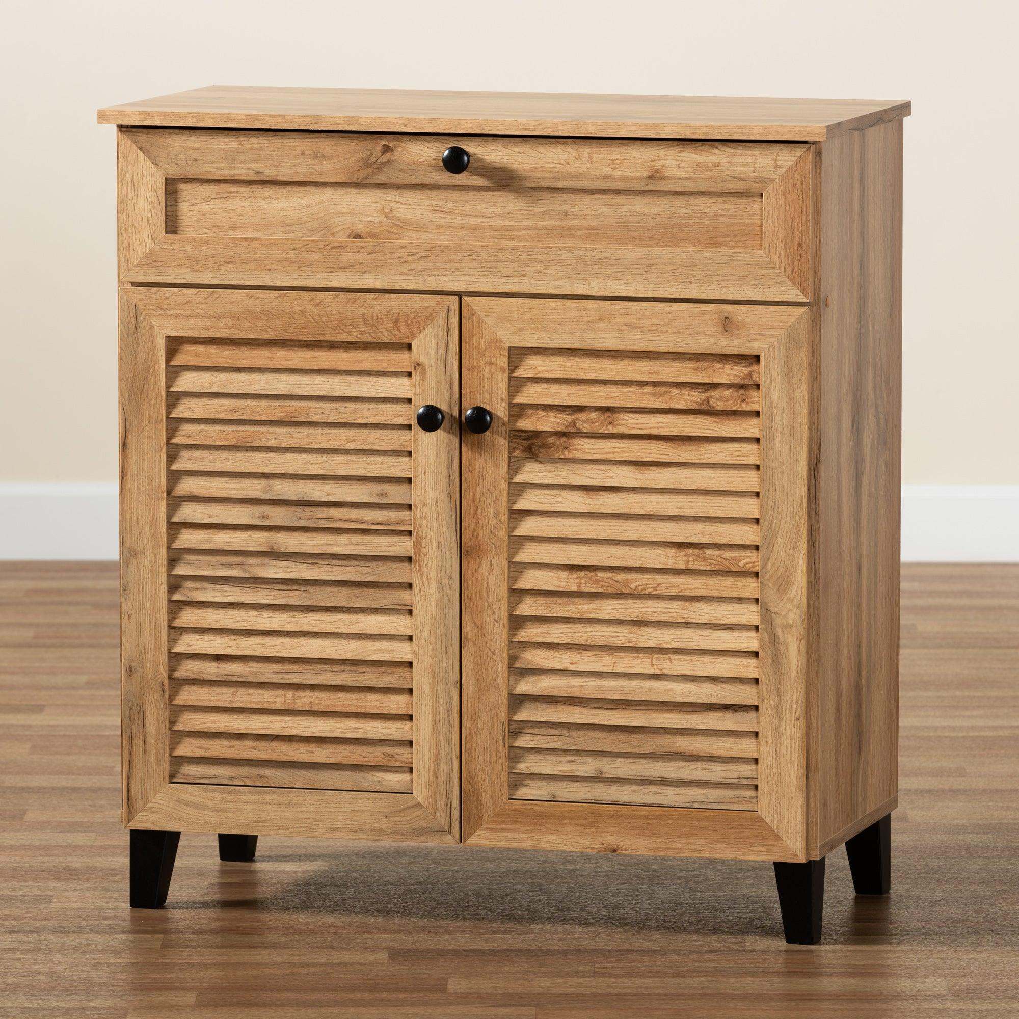 Coolidge Modern and Contemporary Finished Wood 1-Drawer Shoe Storage Cabinet