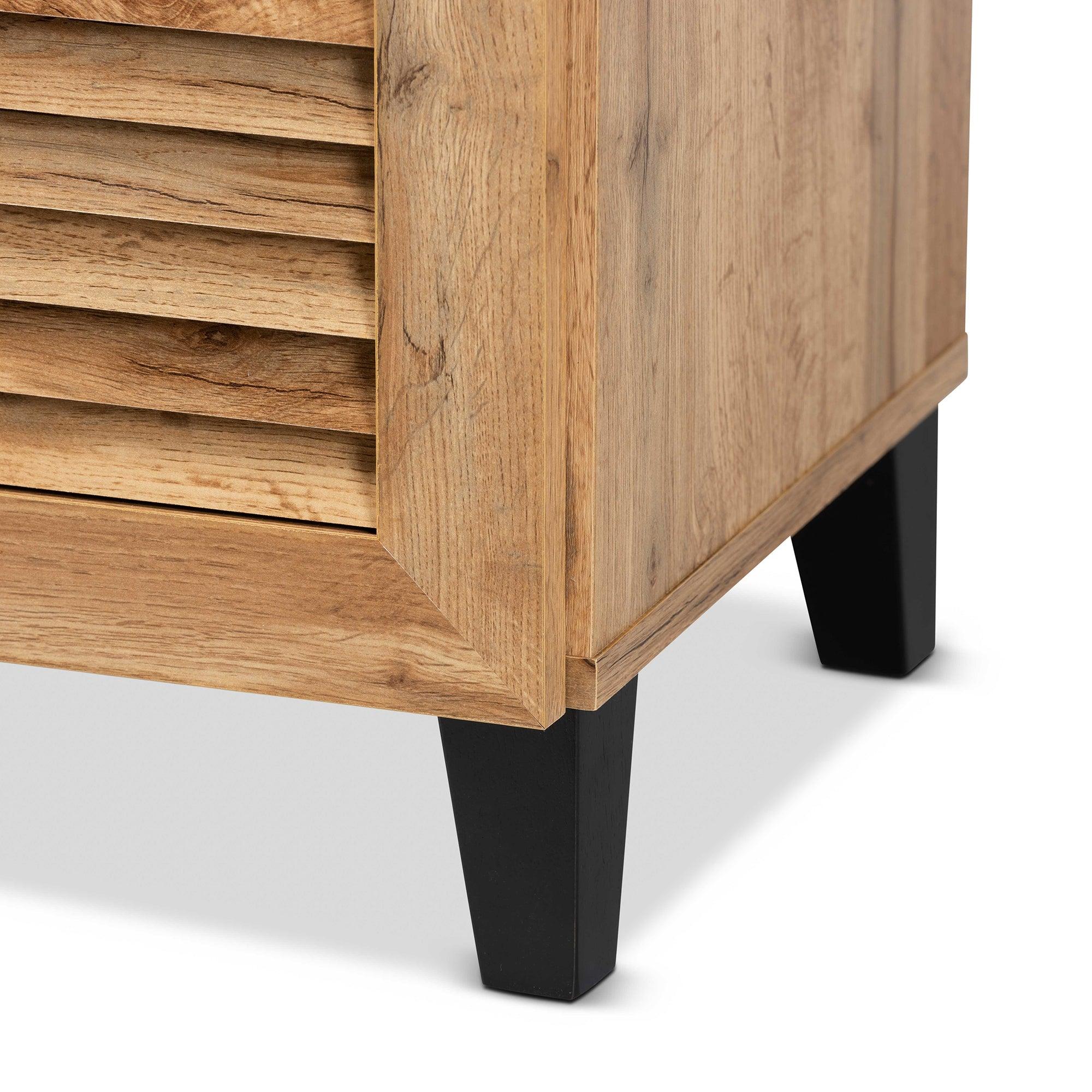 Coolidge Modern and Contemporary Finished Wood 5-Shelf Shoe Storage Cabinet