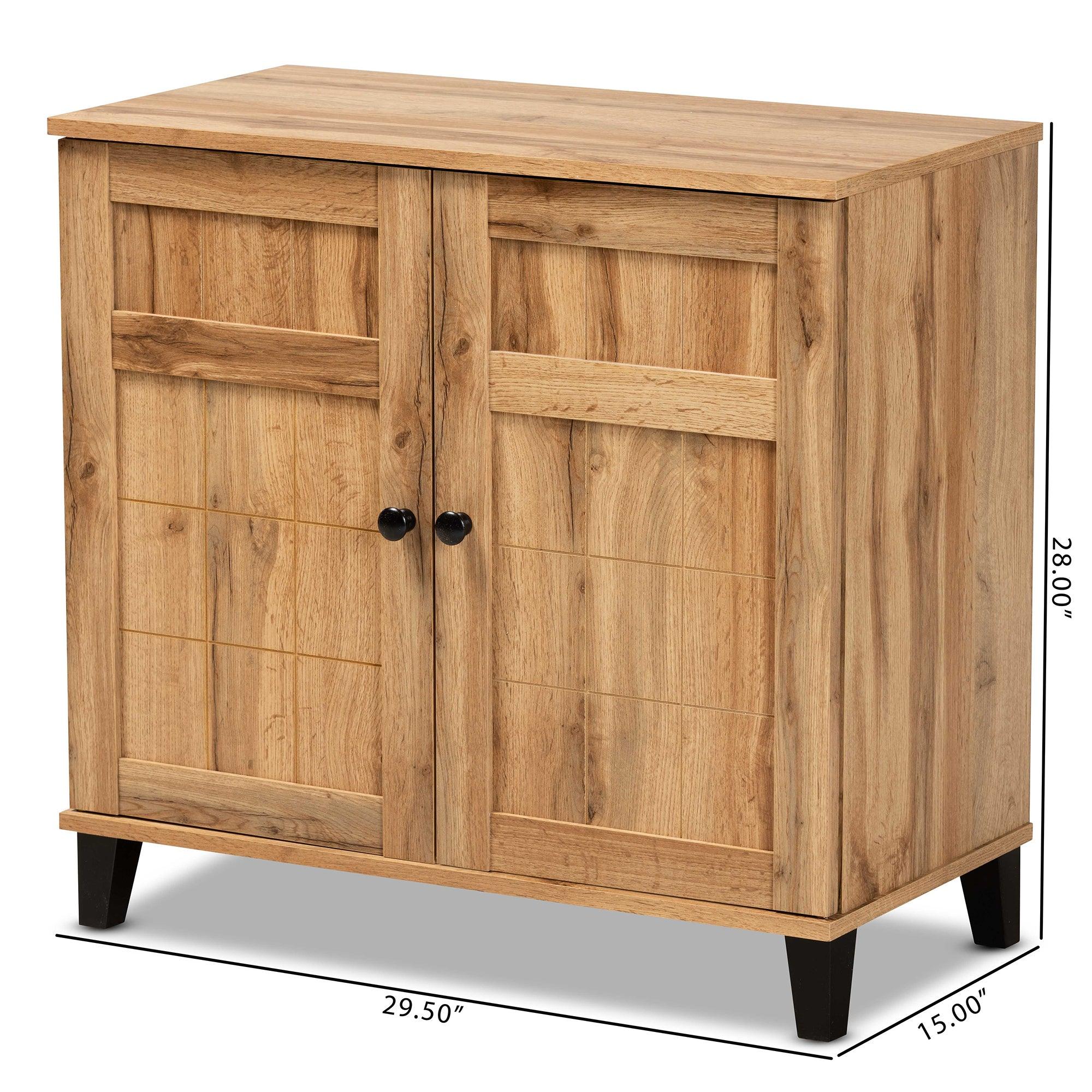 Glidden Modern and Contemporary Finished Wood 2-Door Shoe Storage Cabinet