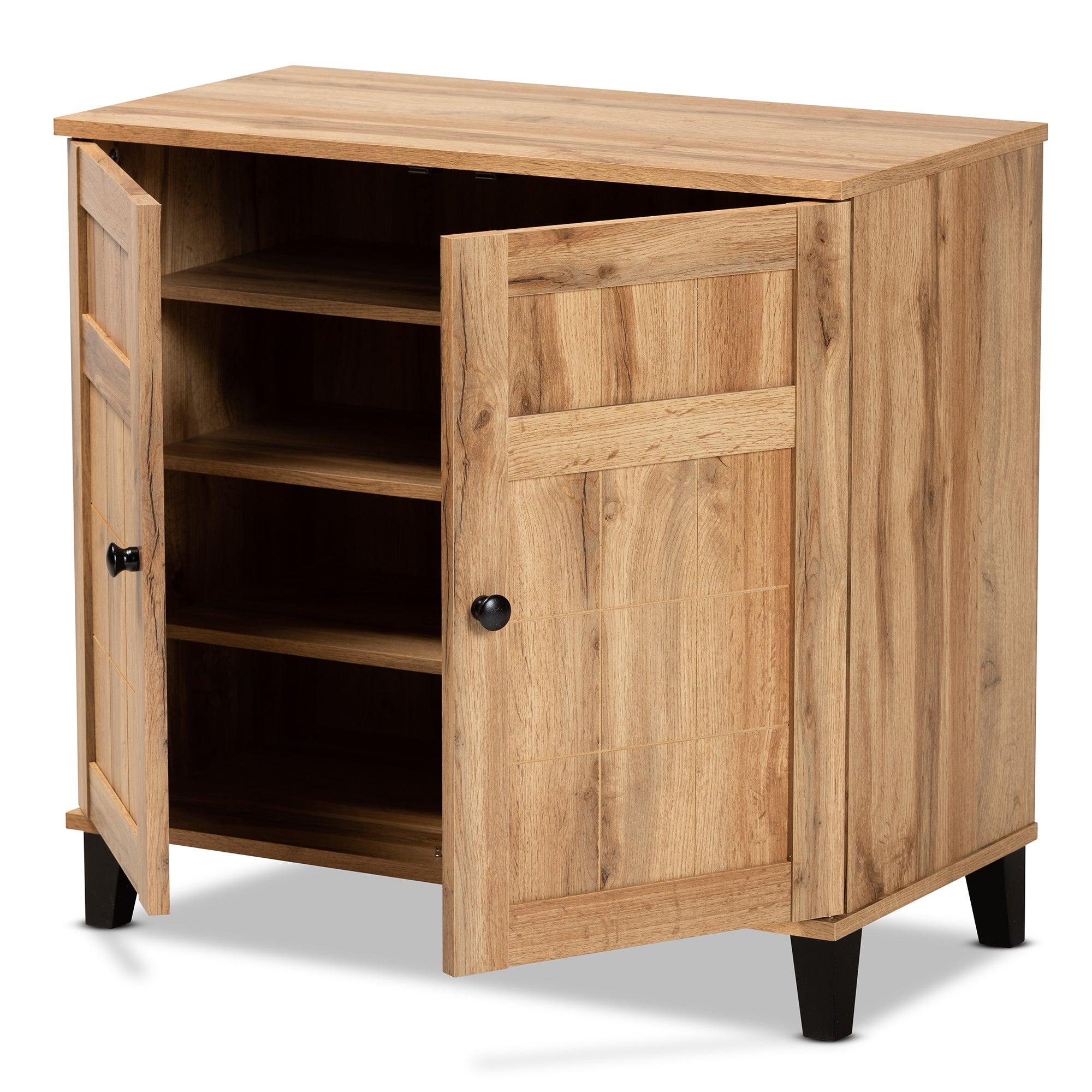 Glidden Modern and Contemporary Finished Wood 2-Door Shoe Storage Cabinet