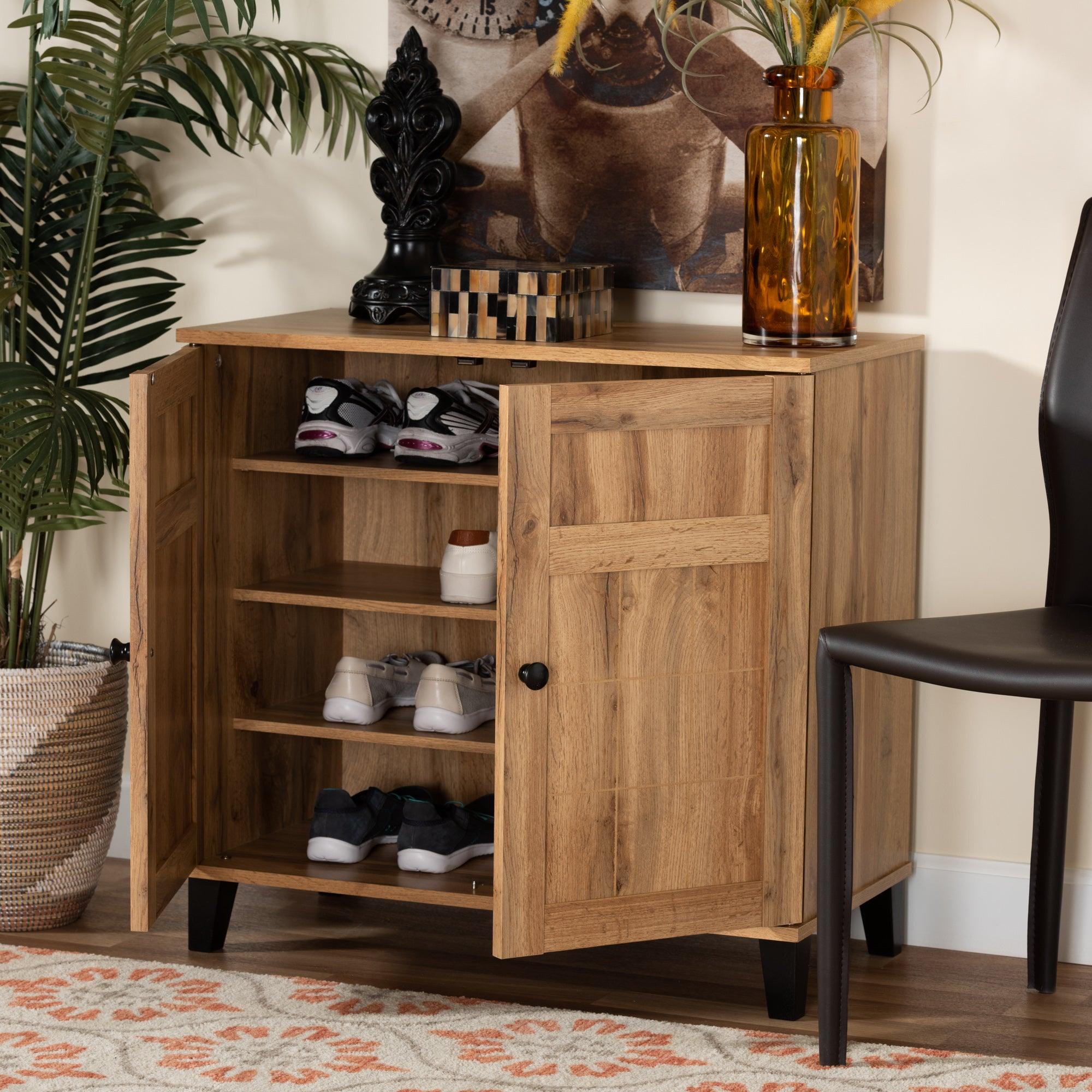 Glidden Modern and Contemporary Finished Wood 2-Door Shoe Storage Cabinet