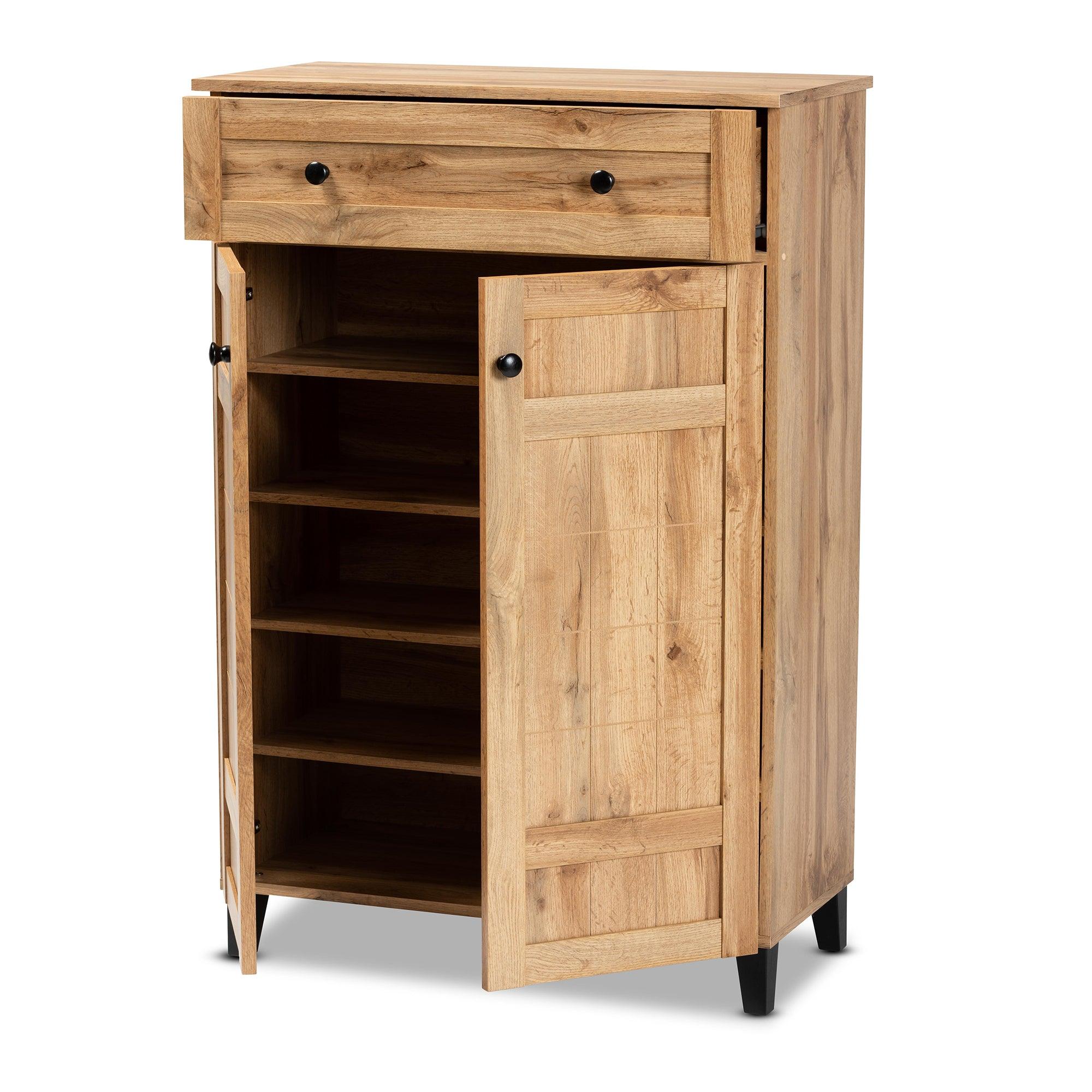 Glidden Modern and Contemporary Finished Wood 1-Drawer Shoe Storage Cabinet