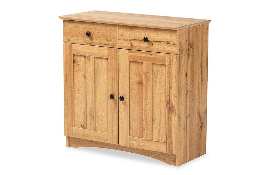 Lauren Modern and Contemporary Finished Wood 2-Door Buffet Kitchen Cabinet