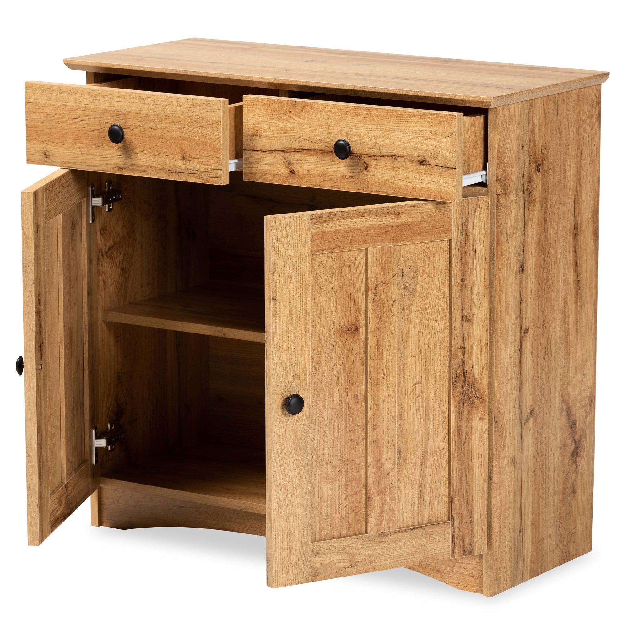 Lauren Modern and Contemporary Finished Wood 2-Door Buffet Kitchen Cabinet