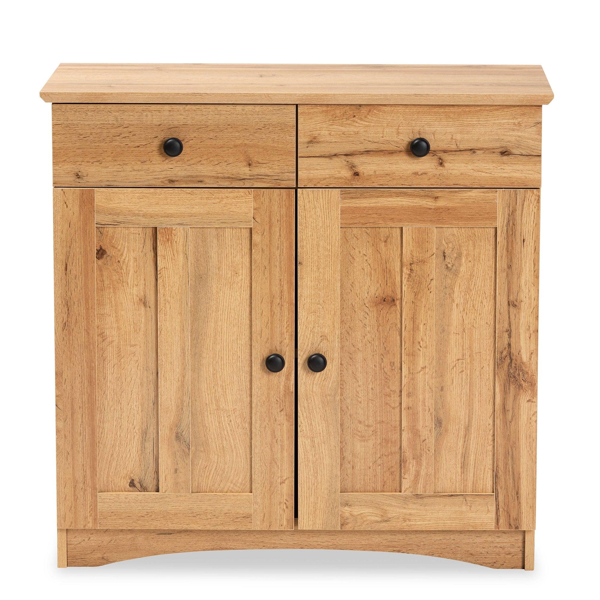 Lauren Modern and Contemporary Finished Wood 2-Door Buffet Kitchen Cabinet