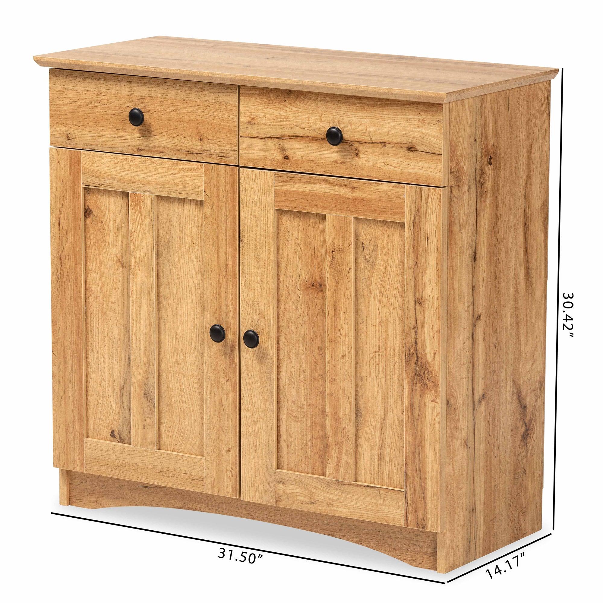 Lauren Modern and Contemporary Finished Wood 2-Door Buffet Kitchen Cabinet